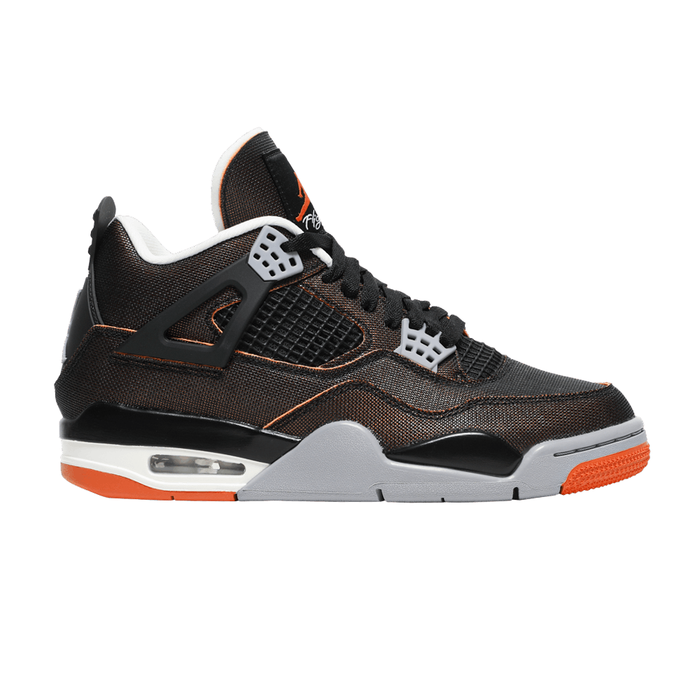 image of Wmns Air Jordan 4 Retro Starfish Shoes in Orange, Women's (Size 5)