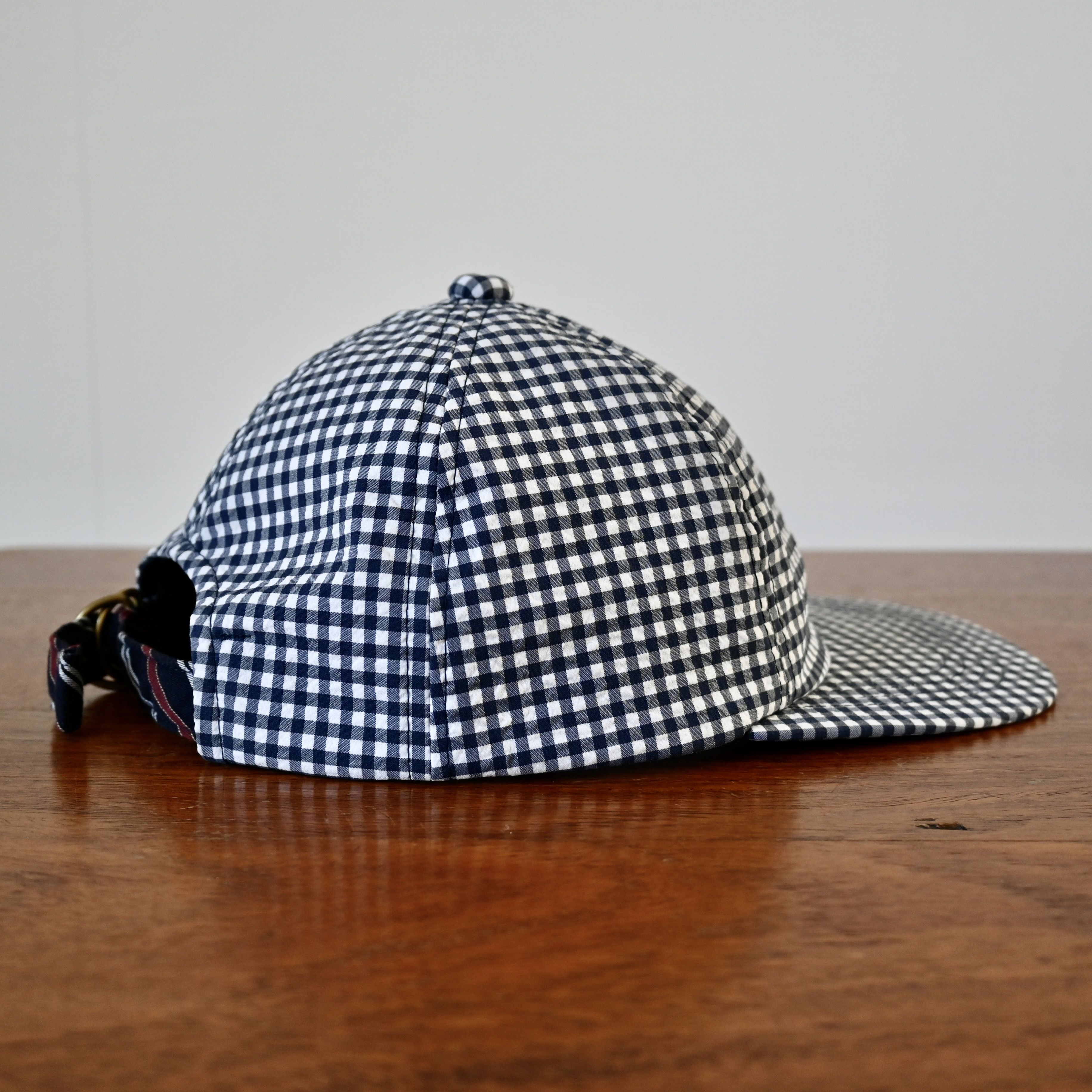 Beams Plus BEAMS Plus gingham seersucker 6 panel hat, made in Japan Size ONE SIZE - 5 Thumbnail