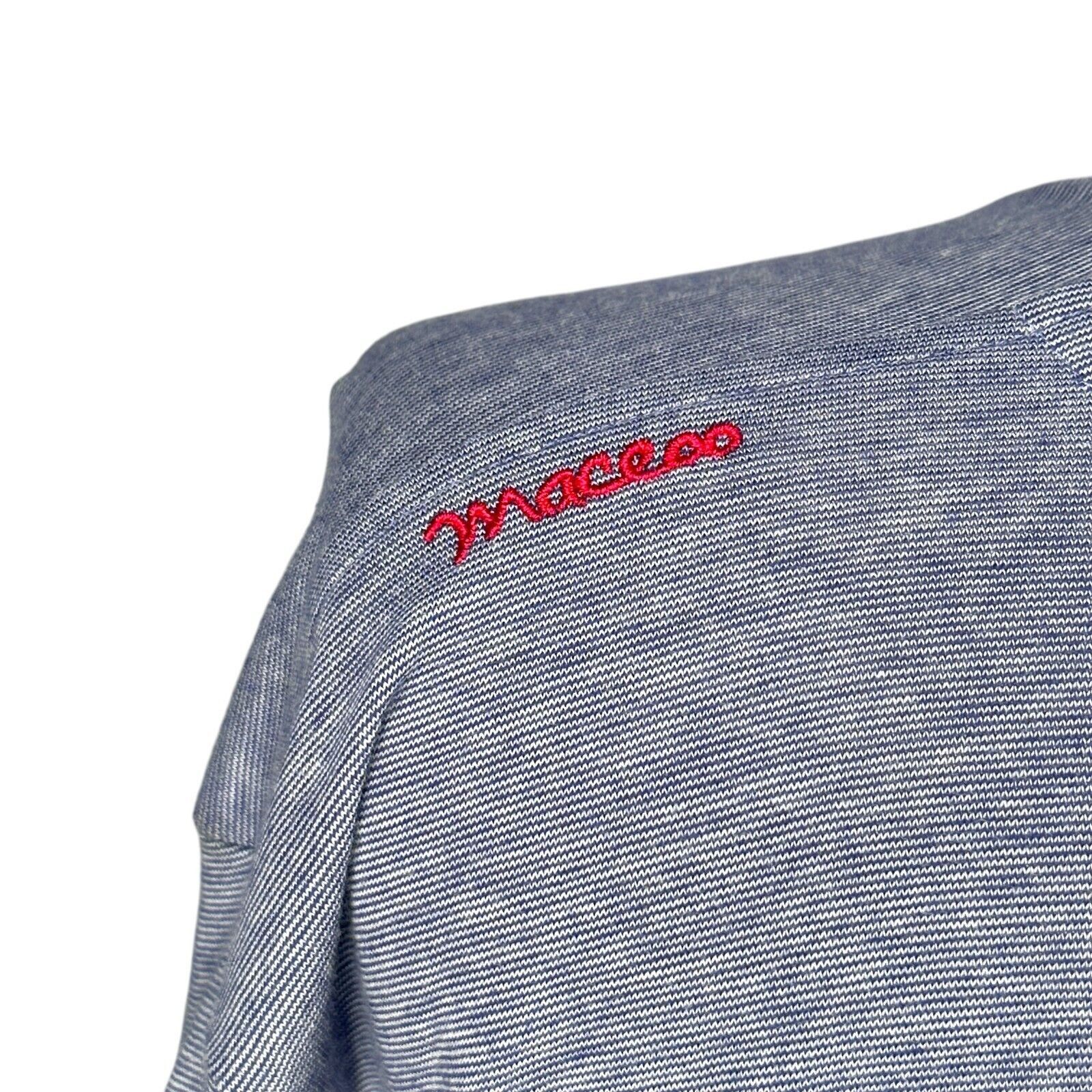 Maceoo Maceoo T-Shirt Mens 2XL XXL 6 Wavy Blue Long Sleeve V-Neck Size US XXL / EU 58 / 5 - 6 Thumbnail