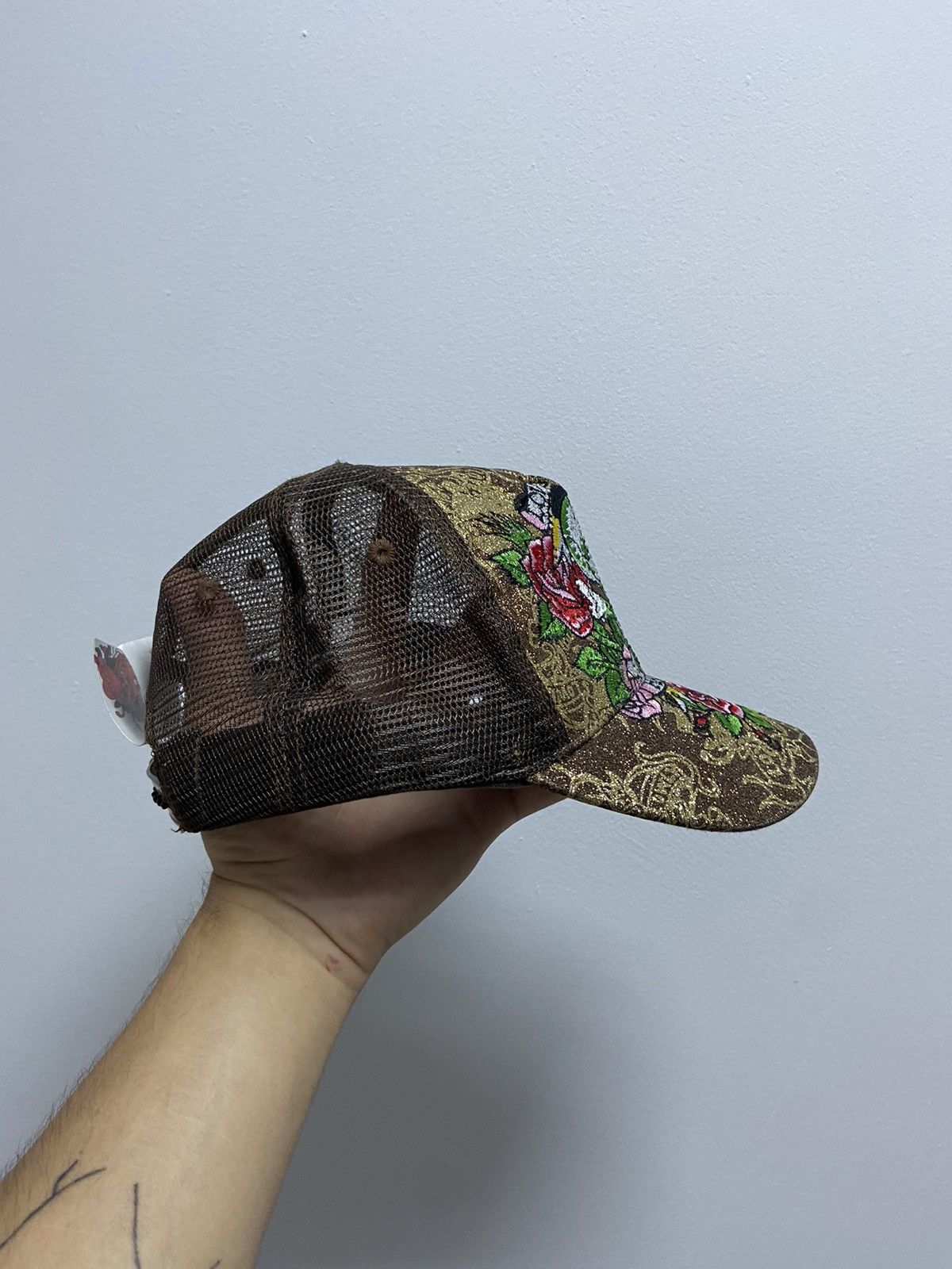 Ed Hardy × Vintage Ed Hardy Cap Vintage Skull Big Logo Embroidered Size ONE SIZE - 2 Thumbnail