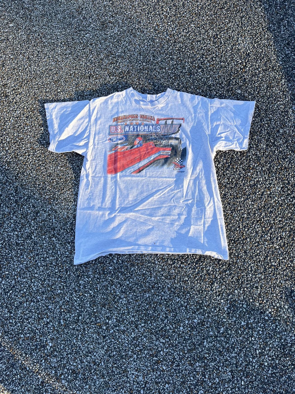 NASCAR × Vintage Vintage 90s US National Drag Racing Indianapolis Delta Tee Size US XL / EU 56 / 4 - 1 Thumbnail