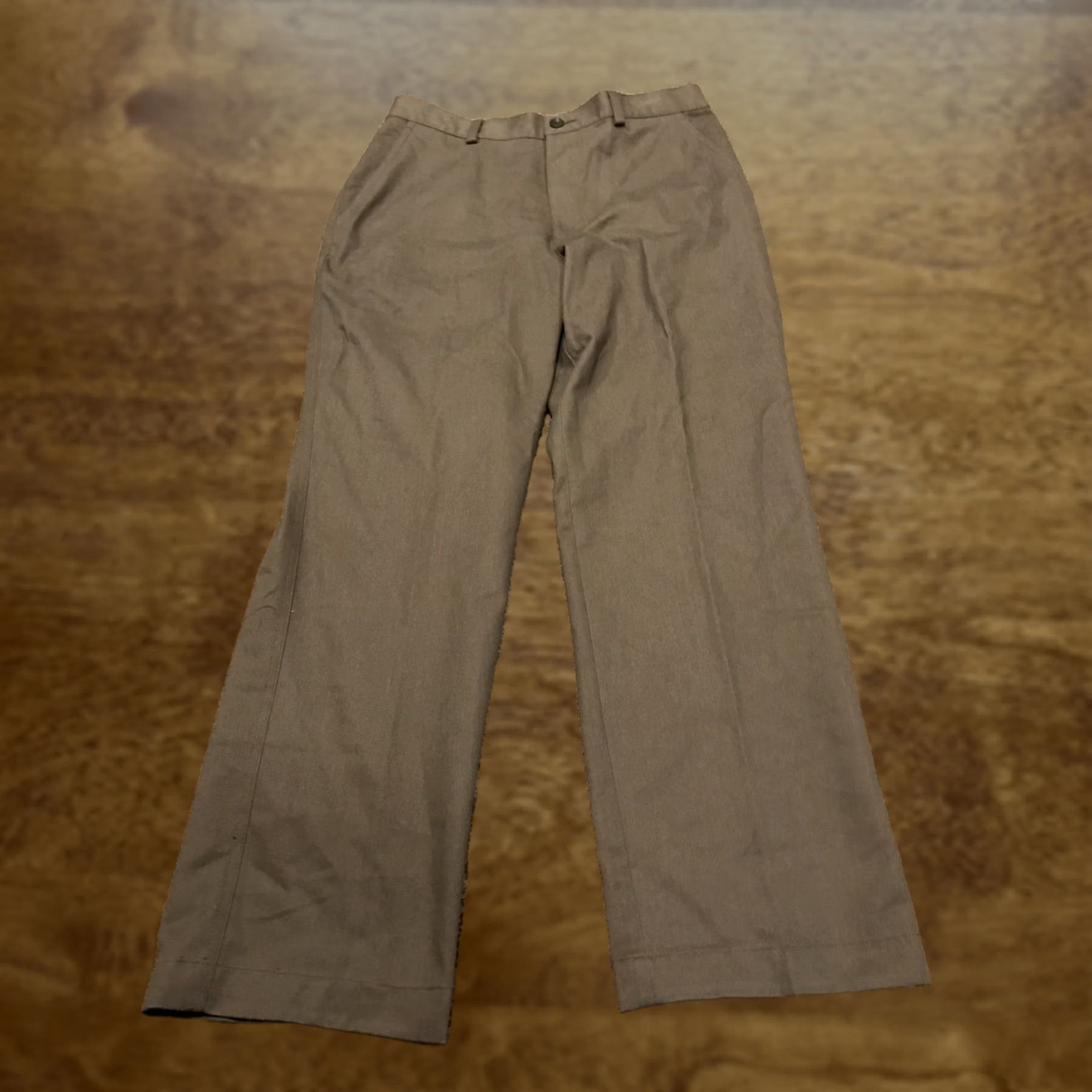 Roundtree & Yorke Roundtree & Yorke Pants Dress Pants Men 36x30 Cotton Blend Green Flat Front Straight Leg Regular Size US 36 / EU 52 - 1 Thumbnail