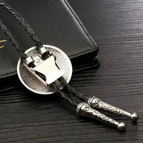 VIBE Vintage Metal Flower Leather Rope Bolo Tie Size ONE SIZE - 8 Thumbnail
