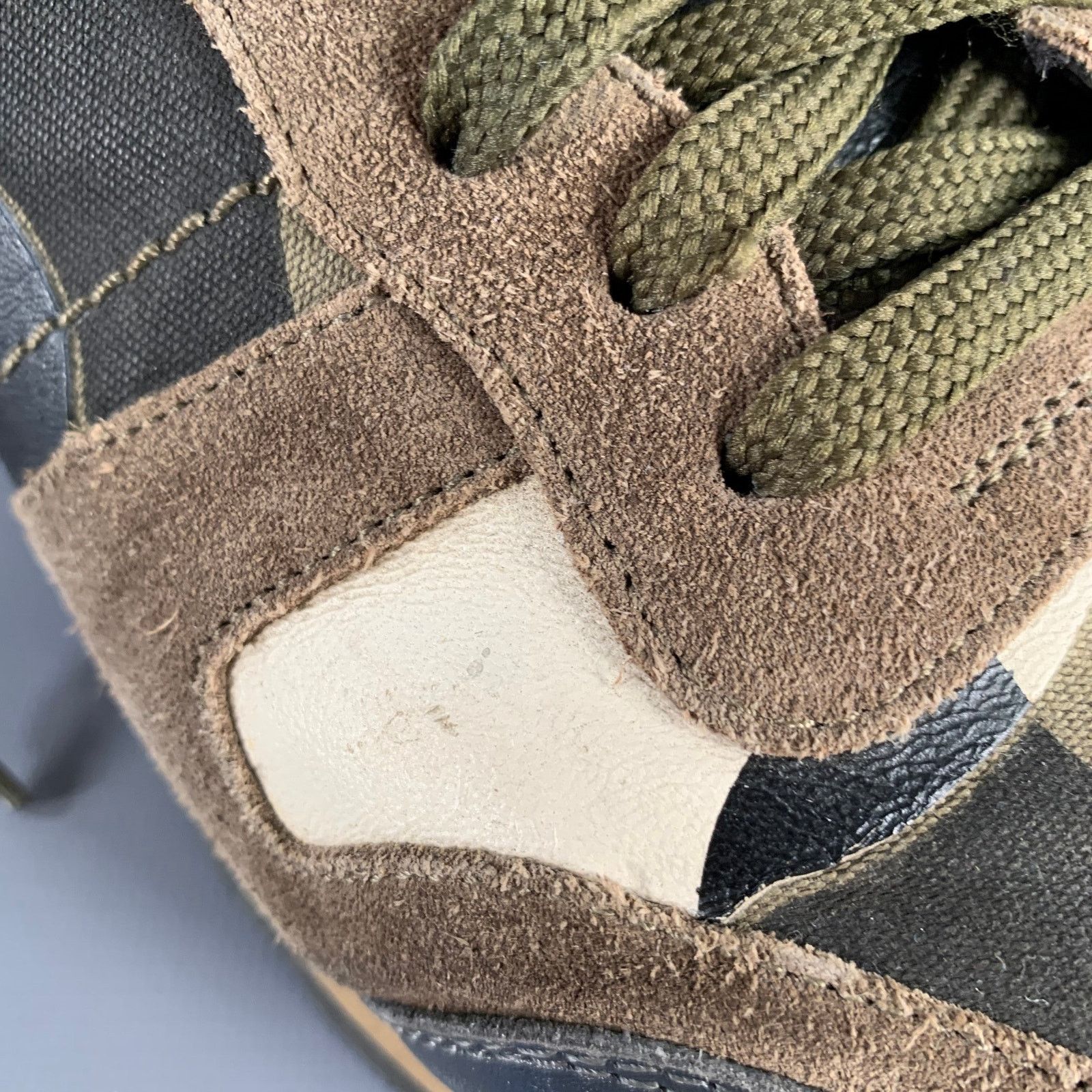 Valentino VALENTINO Blue Taupe Block Leather Rubber Sole Sneakers Size US 9.5 / EU 42-43 - 11 Thumbnail