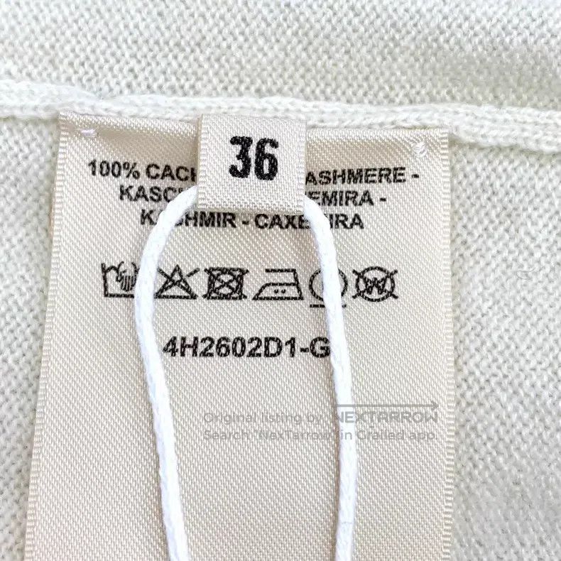 Hermes Hermes Beige cashmere round neck long sleeve knit sweater Size XS / US 0-2 / IT 36-38 - 8 Thumbnail
