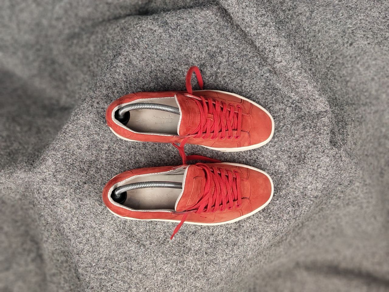 Santoni Santoni Design Orange women's Leather suede Classic Sneakers Size US 7 / IT 37 - 4 Thumbnail