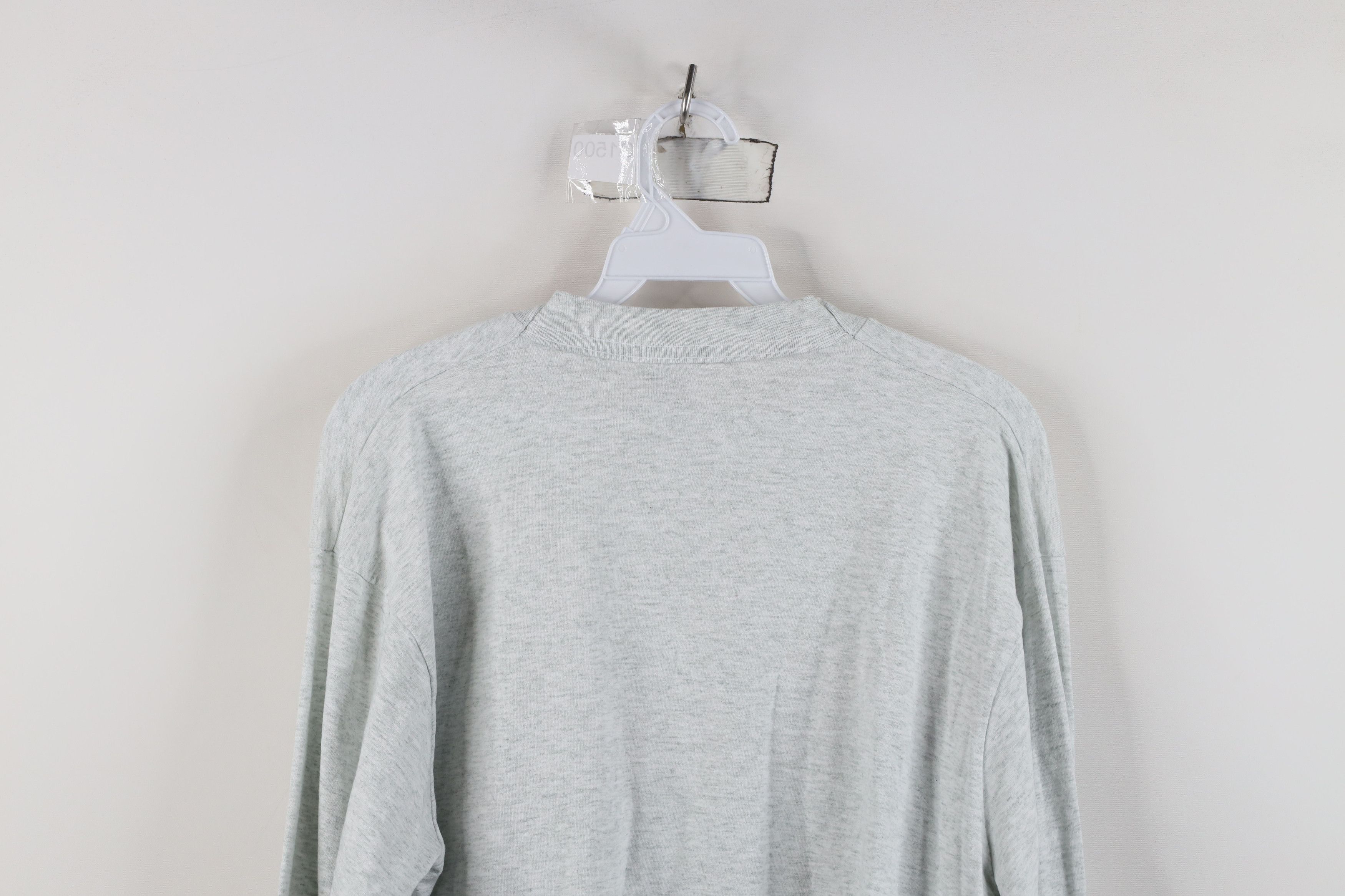 Vintage Vintage 90s Streetwear Long Sleeve T-Shirt Heather Gray USA Size US L / EU 52-54 / 3 - 8 Thumbnail
