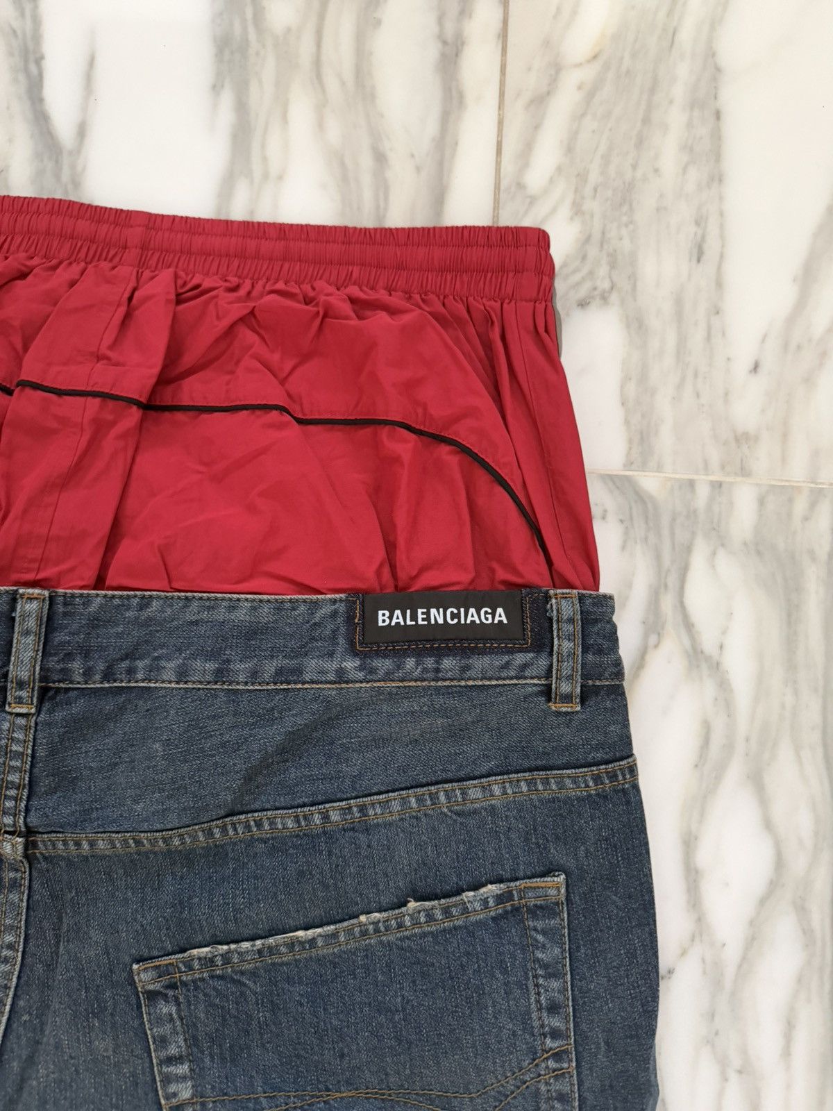 Balenciaga Balenciaga hybrid sag denim (track pant) Size US 36 / EU 52 - 3 Thumbnail