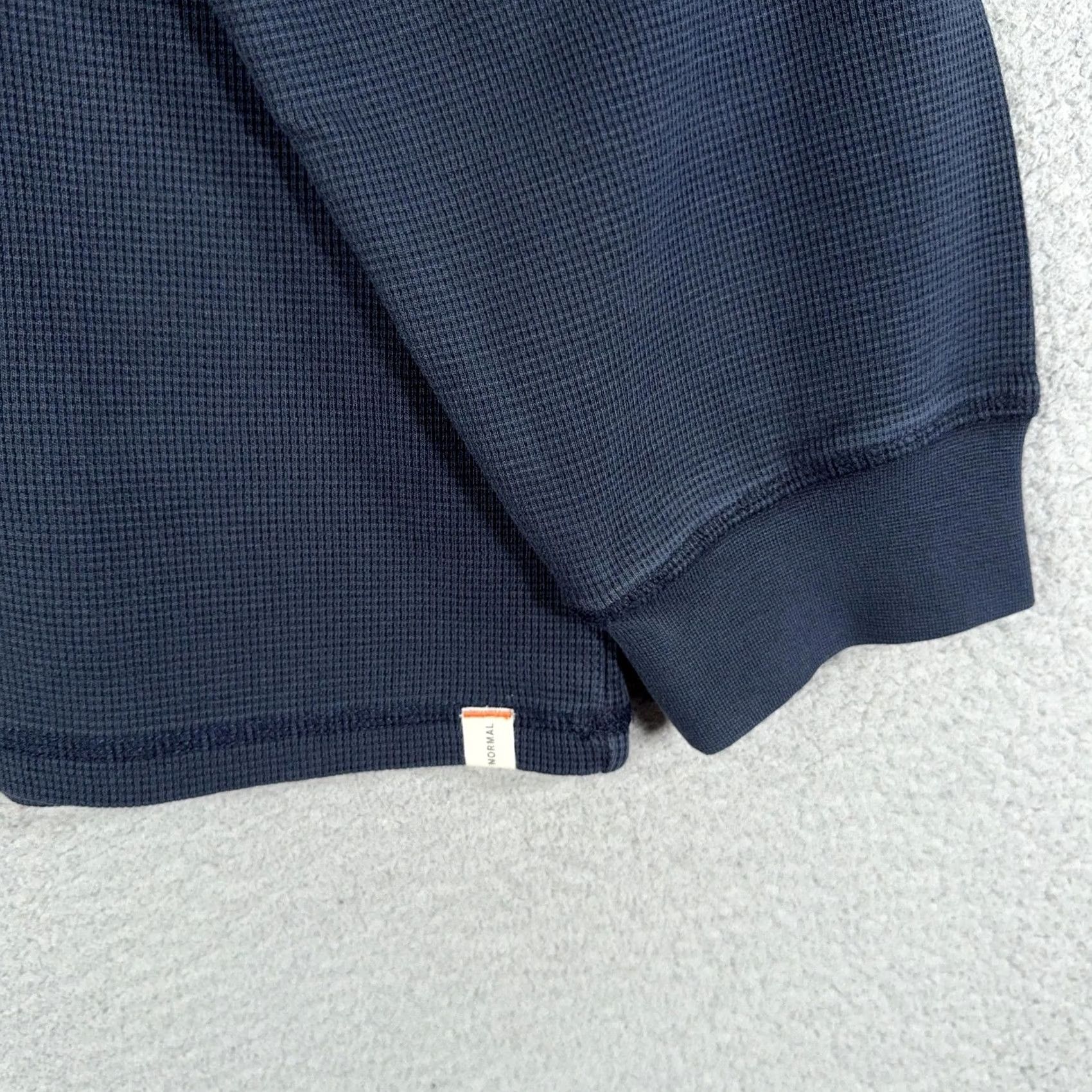J Brand VINTAGE? No. The Normal Brand Waffle Knit Shirt Men 2XL Navy Long Sleeve Thermal Crewneck Size US XXL / EU 58 / 5 - 6 Thumbnail