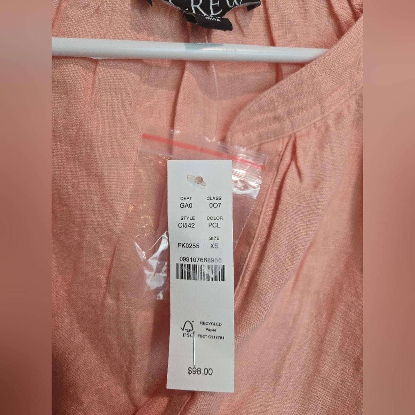 J.Crew Cabana Top In Linen Size XS / US 0-2 / IT 36-38 - 3 Thumbnail