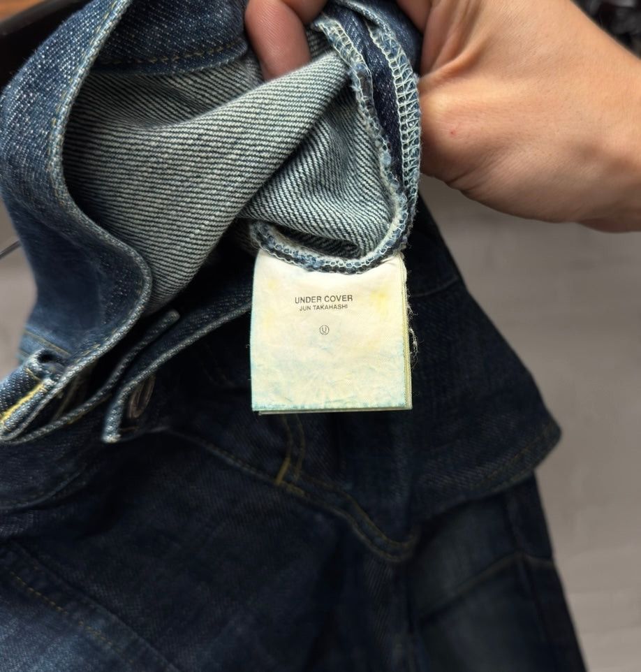 Undercover AW2001 Undercover ‘D.A.F.V.’ Patch Layered Blue Skinny Denim Size US 30 / EU 46 - 5 Thumbnail