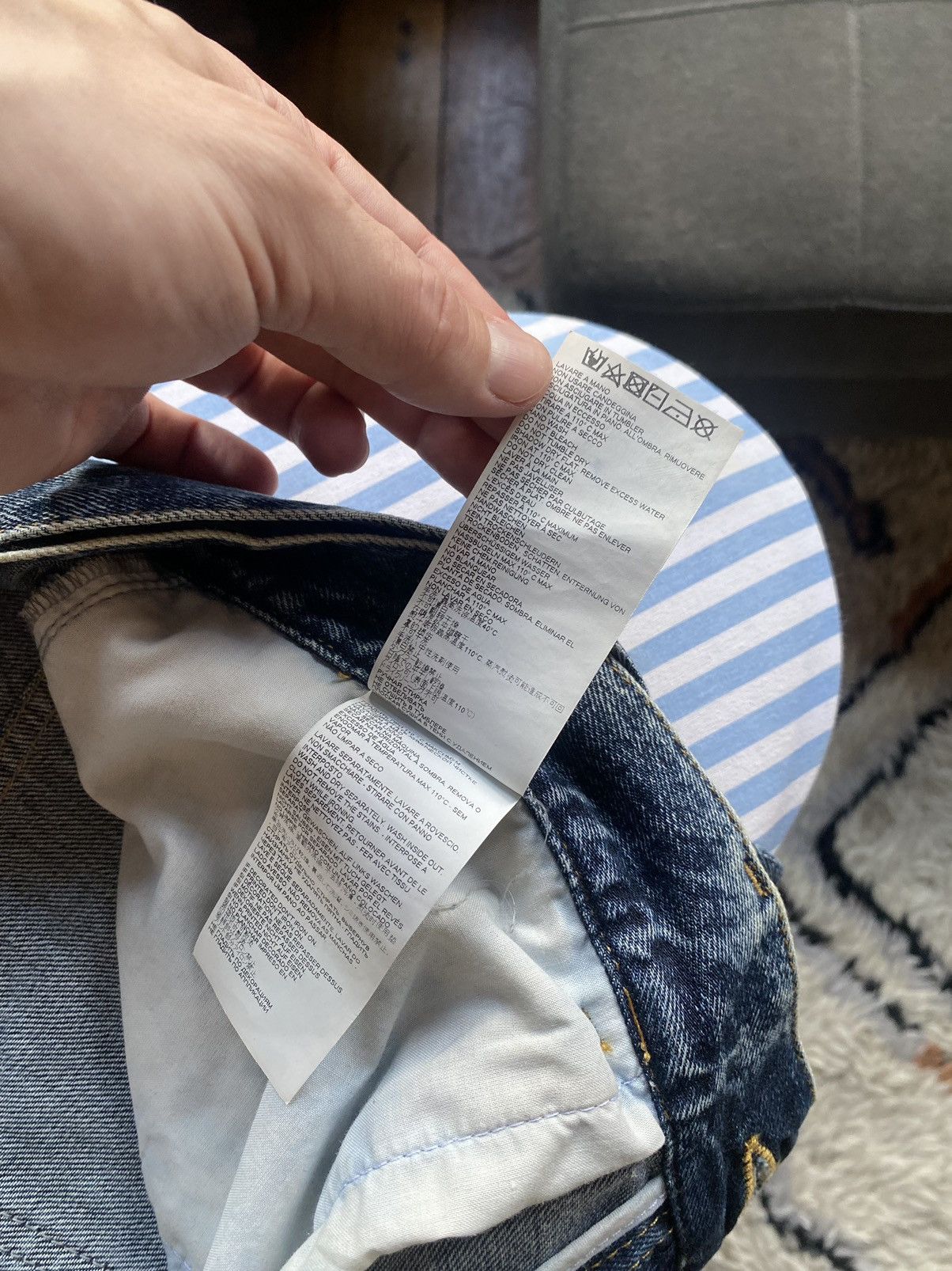 Maison Margiela Galliano for Maison Margiela Slit Belted Denim Jeans Co-ed Size US 34 / EU 50 - 14 Thumbnail