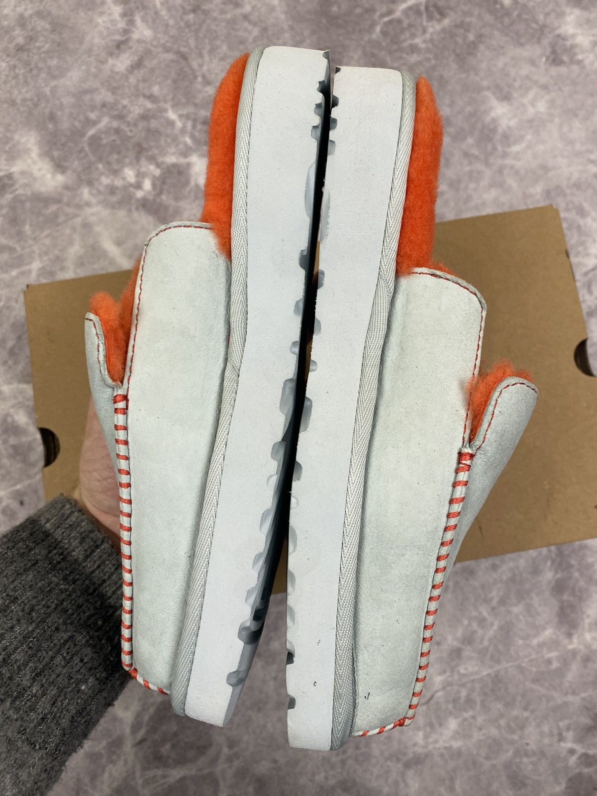 Eckhaus Latta Ugg x Eckhaus Latta Square Toe Sheepskin and Leather Mules Size US 8 / IT 38 - 4 Thumbnail