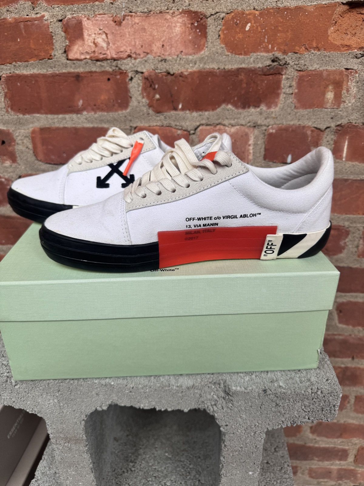 Off-White × Virgil Abloh Off-white vulcanized canvas sneaker Size US 10 / EU 43 - 6 Thumbnail