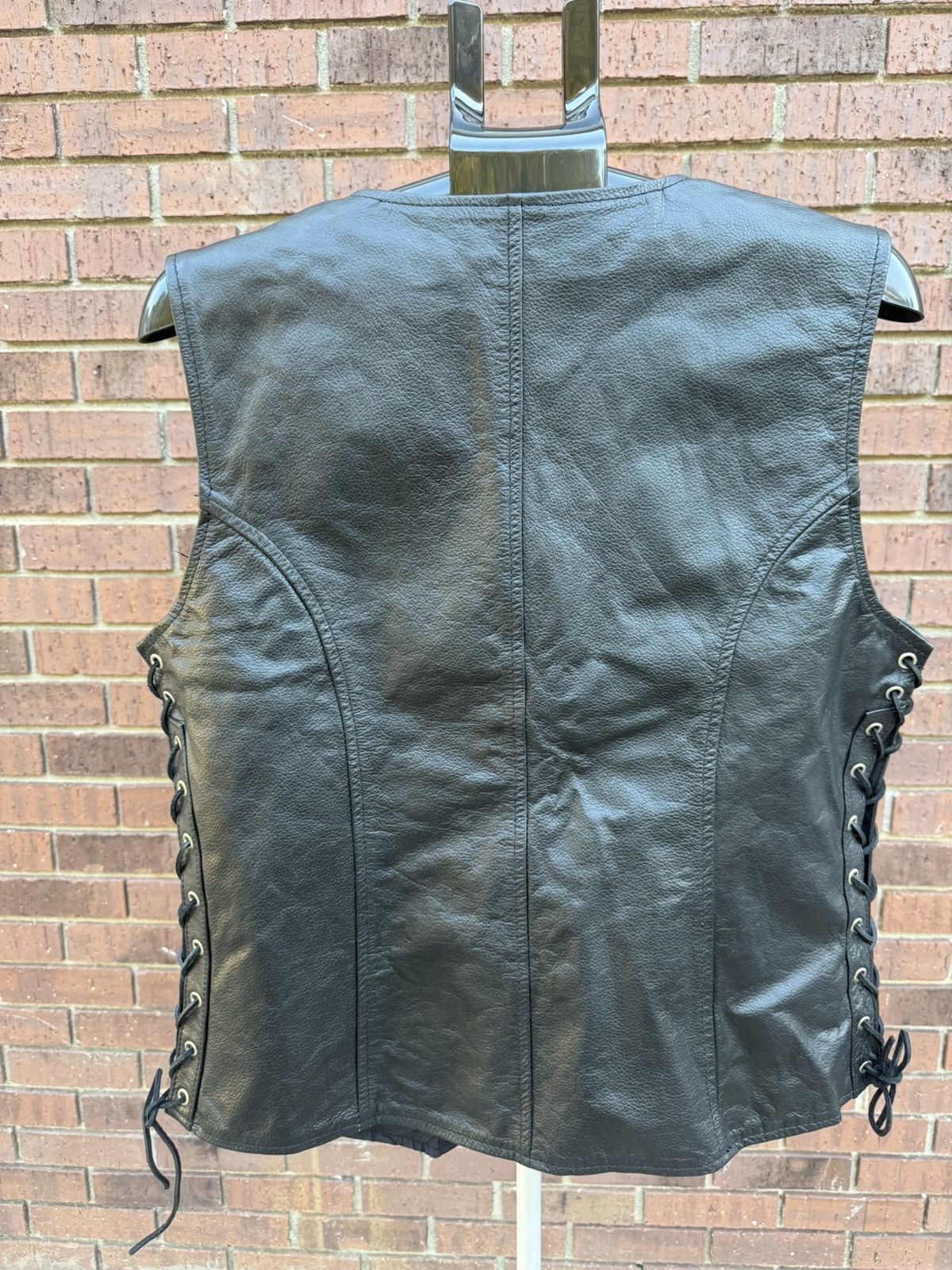 Other Viking Cycle Haughty Motorcycle Vest Genuine Leather Black Size XXL / US 16-18 / IT 52-54 - 2 Thumbnail