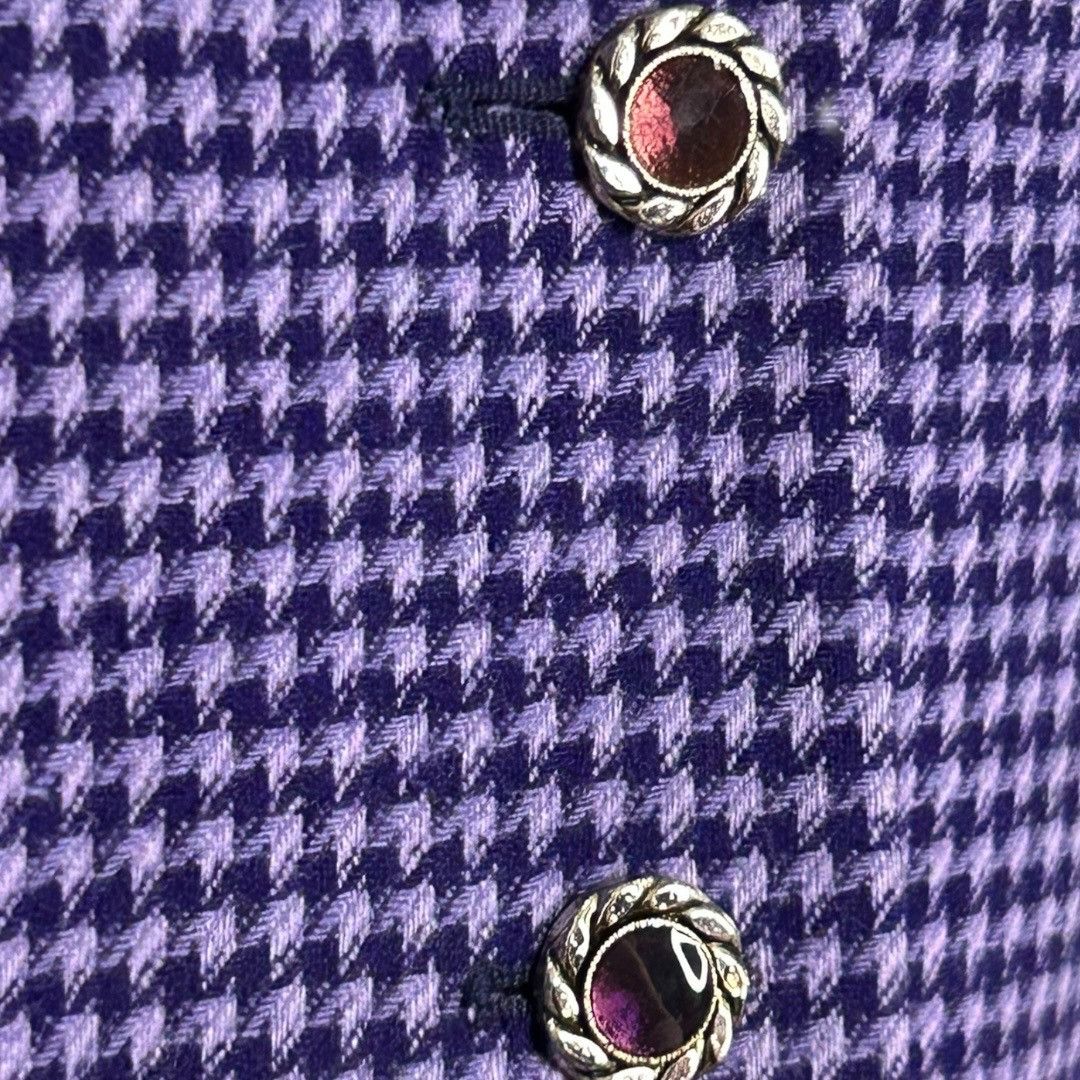 Pendleton Vintage Pendleton Purple Houndstooth Wool Blazer Jacket - Wo Size XXL / US 16-18 / IT 52-54 - 5 Thumbnail