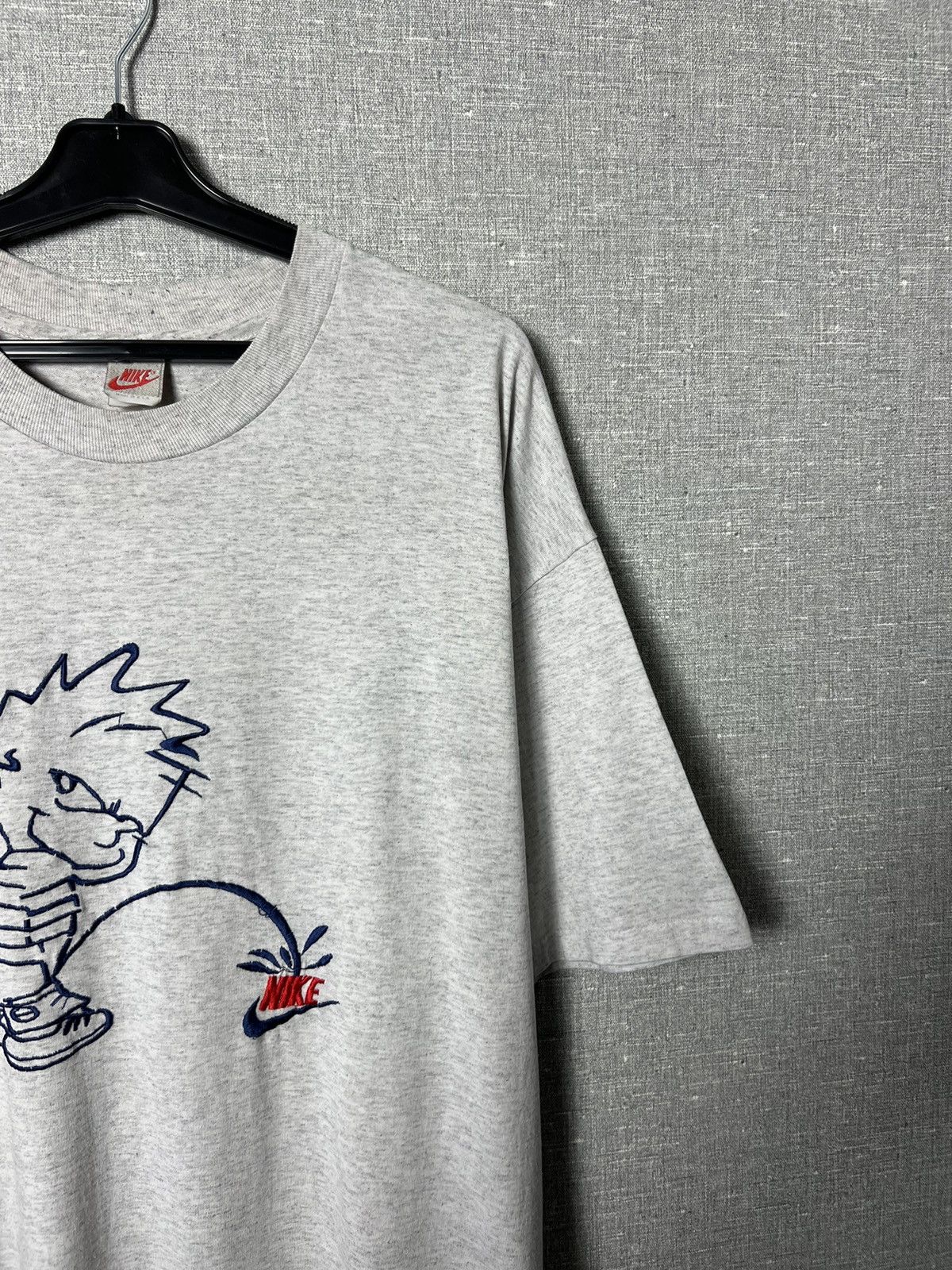 Nike Vintage 80s /90s Nike Calvin & Hobbes Piss Single Stitch Tee Size US XL / EU 56 / 4 - 8 Thumbnail