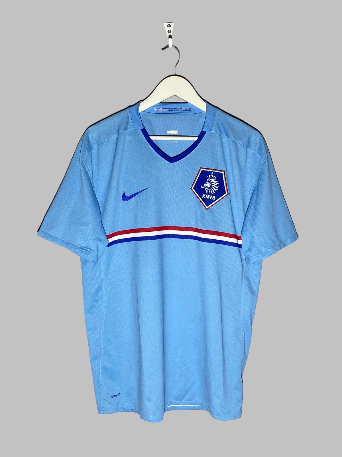 Vintage Vintage 00s Nike Netherlands 2008 Away Soccer Jersey Size US L / EU 52-54 / 3 - 1 Thumbnail