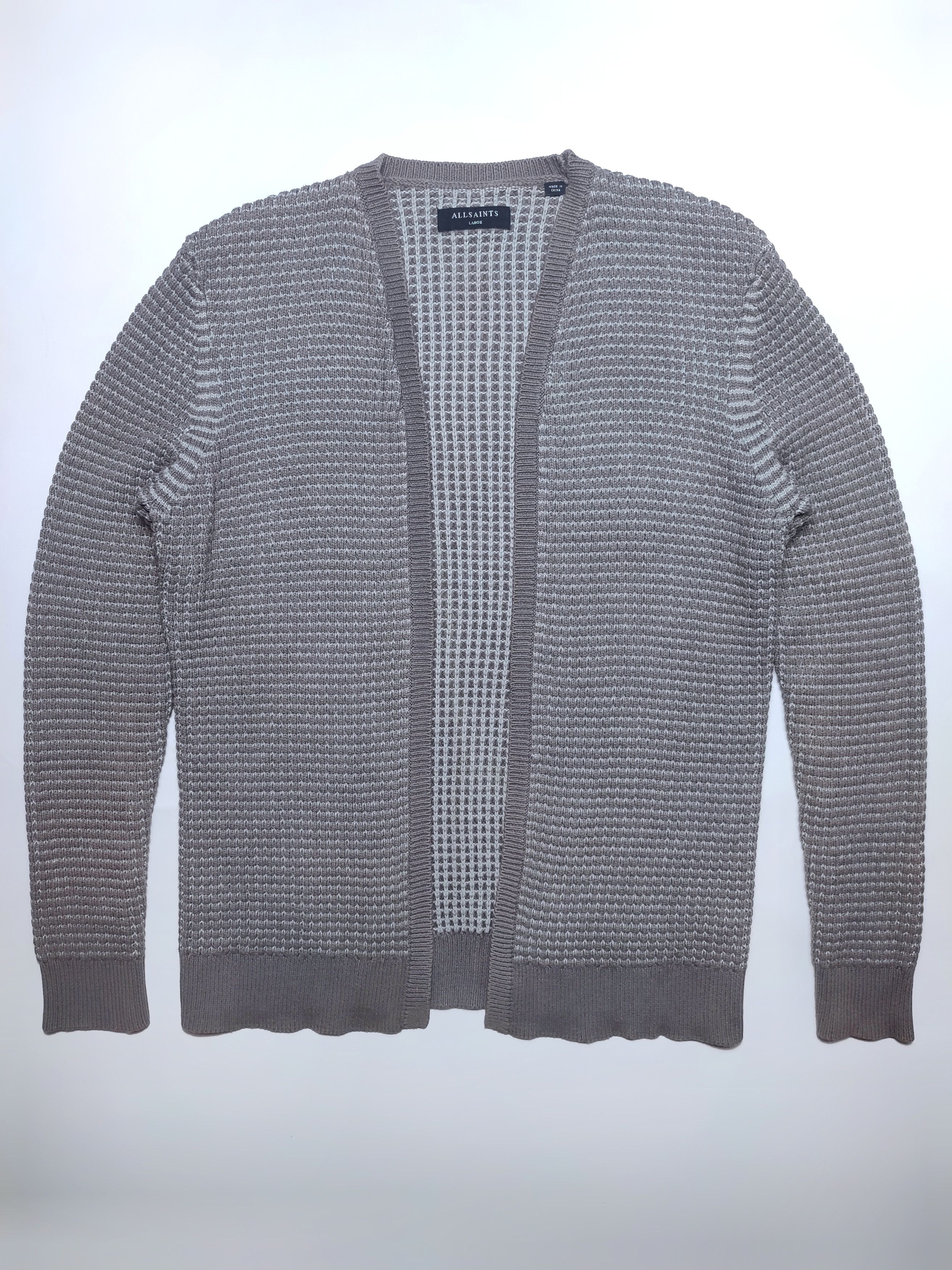 Allsaints Allsaints Eydon Open Waffle Heavy Cardigan Size US L / EU 52-54 / 3 - 4 Thumbnail