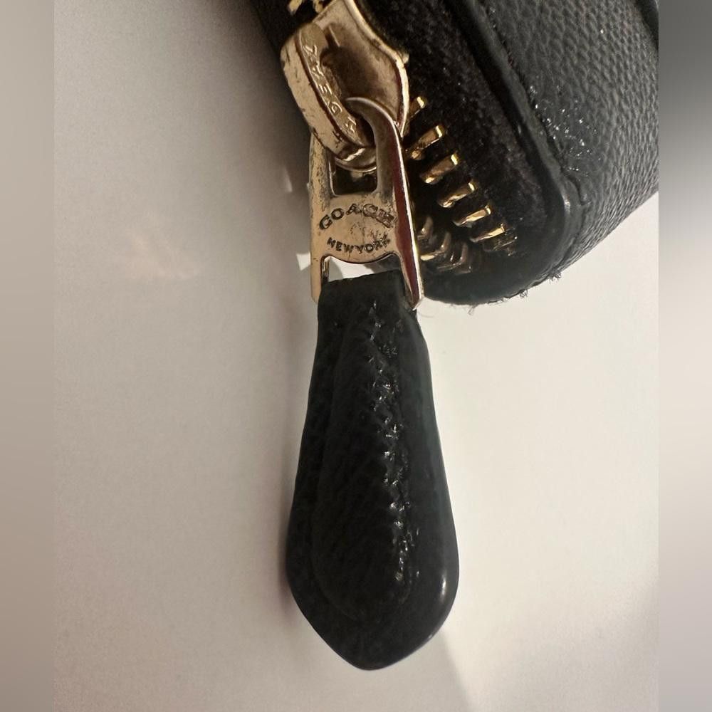 Coach COACH Accordion Zip Crossgrain Black Leather Wallet Size ONE SIZE - 6 Thumbnail