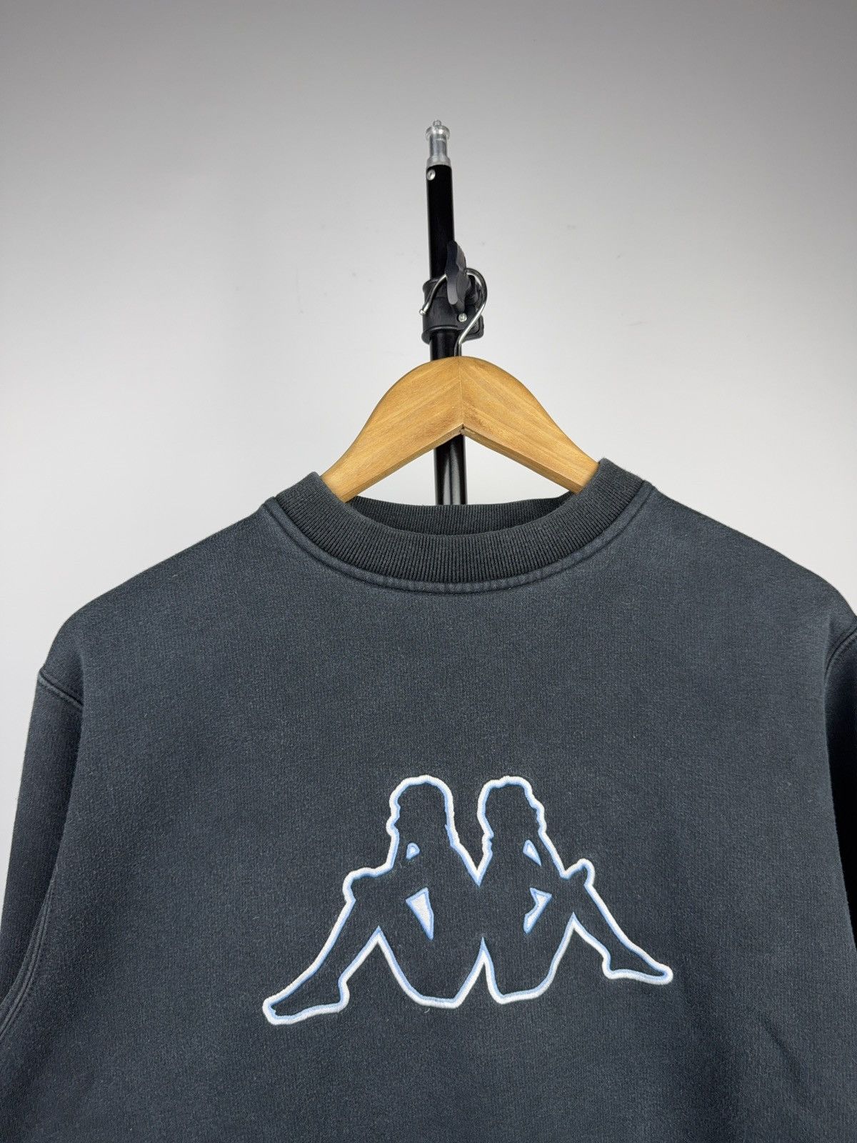 Kappa 90s Kappa Faded Black Big Logo Sweatshirt Vintage Style M Size US M / EU 48-50 / 2 - 4 Thumbnail