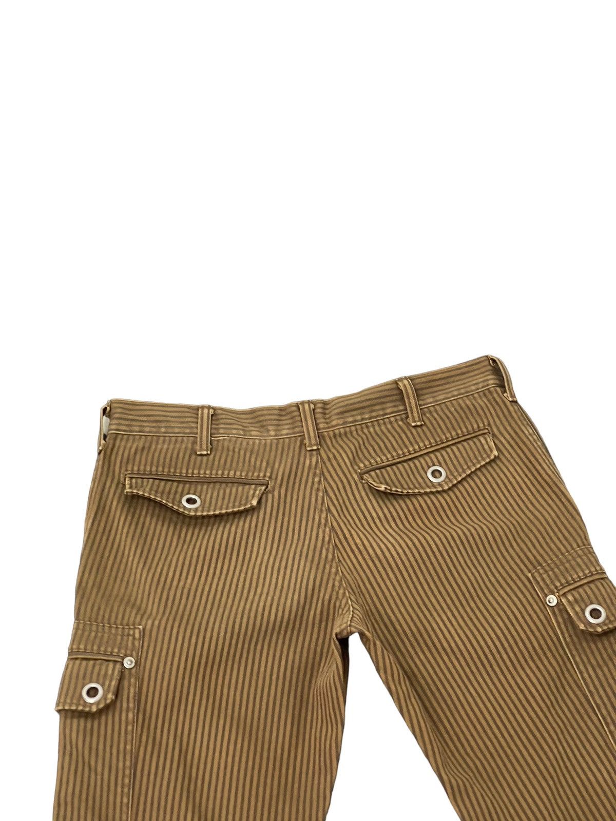 Japanese Brand Flare Cargo Semantic Design Striped Faded Boot Cut 7🟦3 Size US 31 - 18 Thumbnail