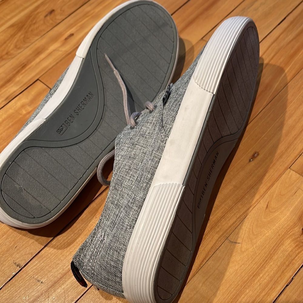 Ben Sherman Ben Sherman heather gray canvas white sidewall tie sneakers Size US 7 / EU 40 - 5 Thumbnail