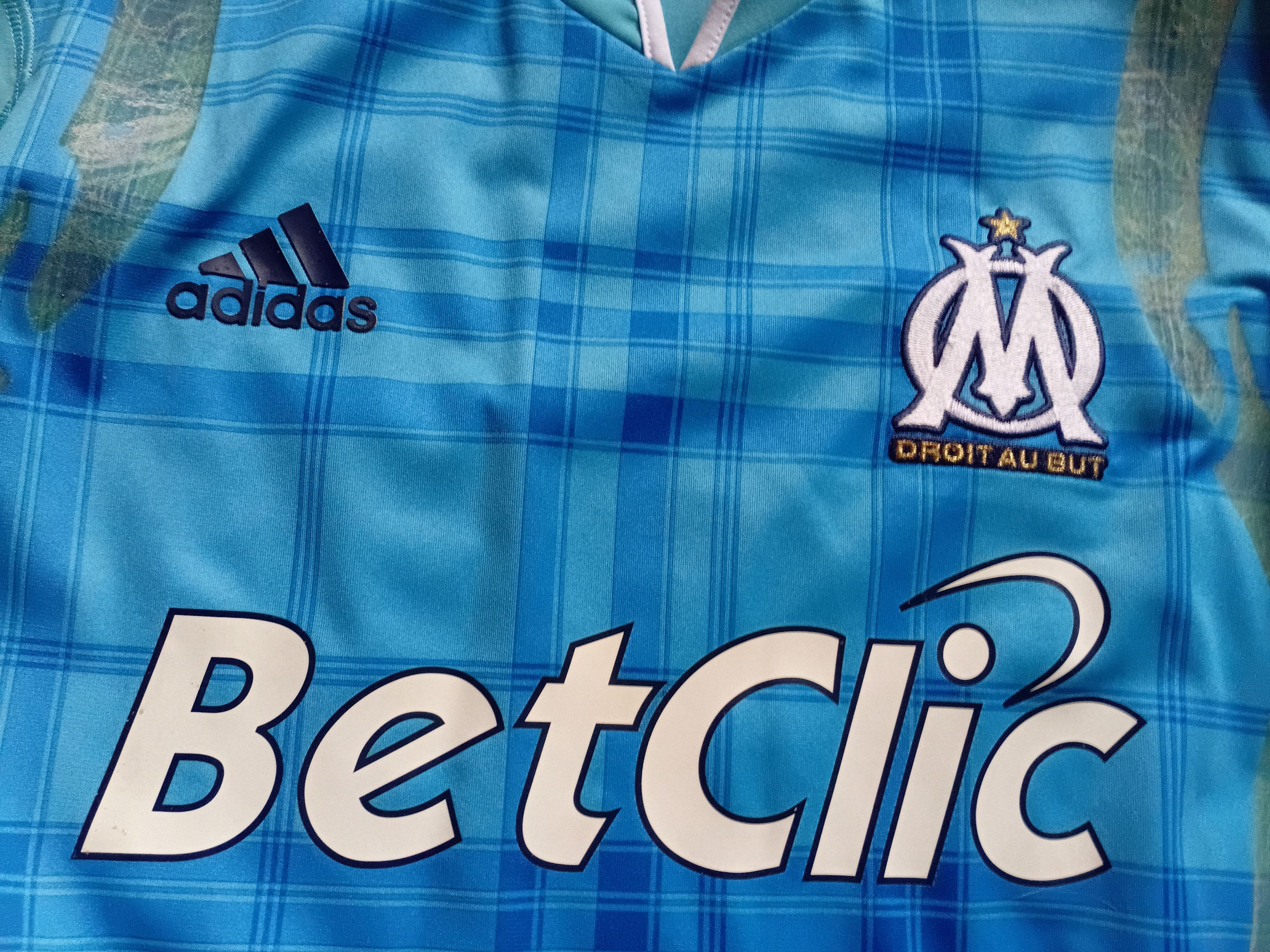 Adidas Marseille 2010 away shirts techfit player issue Size US L / EU 52-54 / 3 - 4 Thumbnail