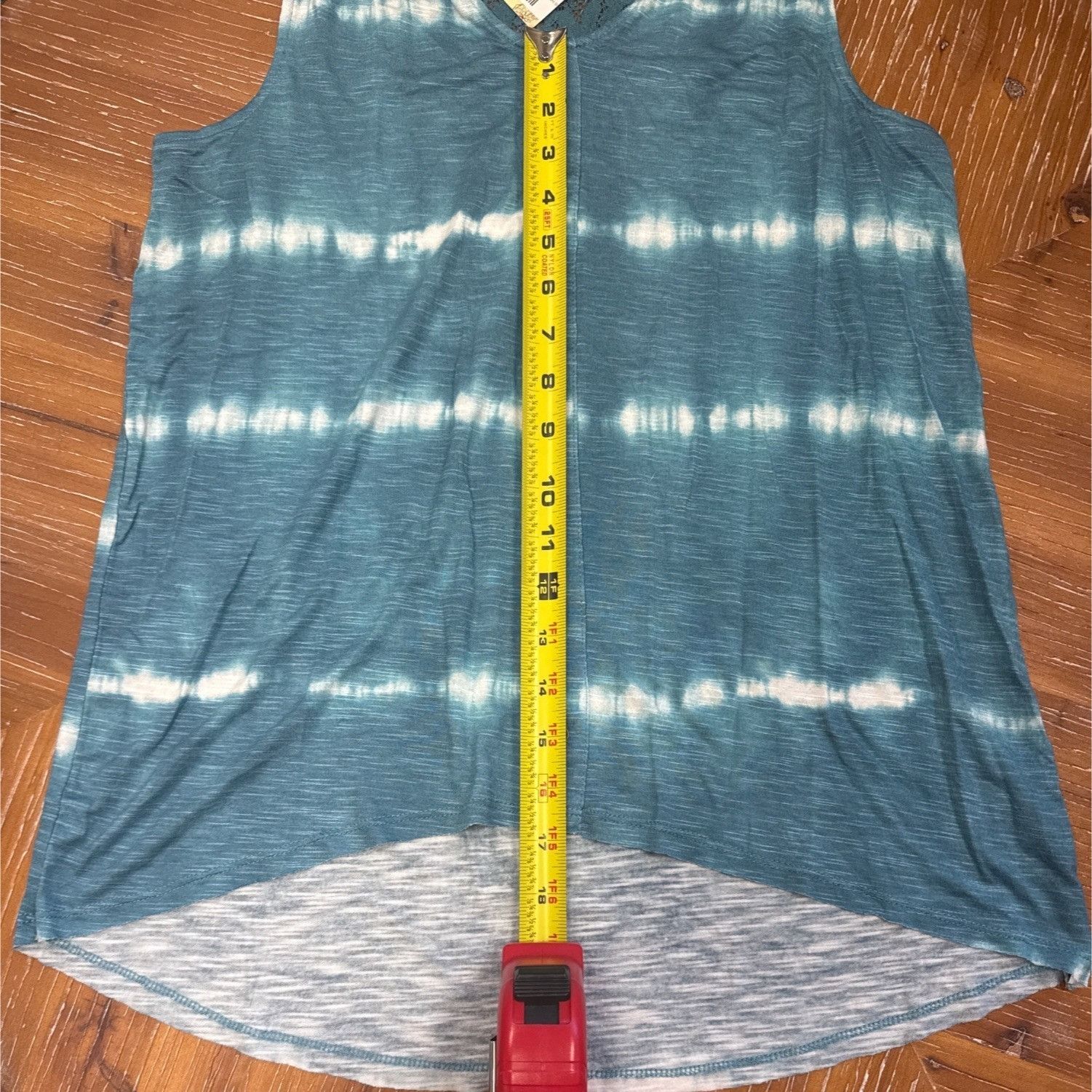 Other Blue Tie-Dye Sleeveless Button-Down Top With Lace Back Detai Size XS / US 0-2 / IT 36-38 - 2 Thumbnail
