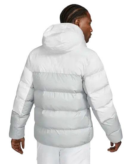 Nike Nike White Light Smoke Grey Black Men's Puffer Jacket Size US M / EU 48-50 / 2 - 2 Thumbnail