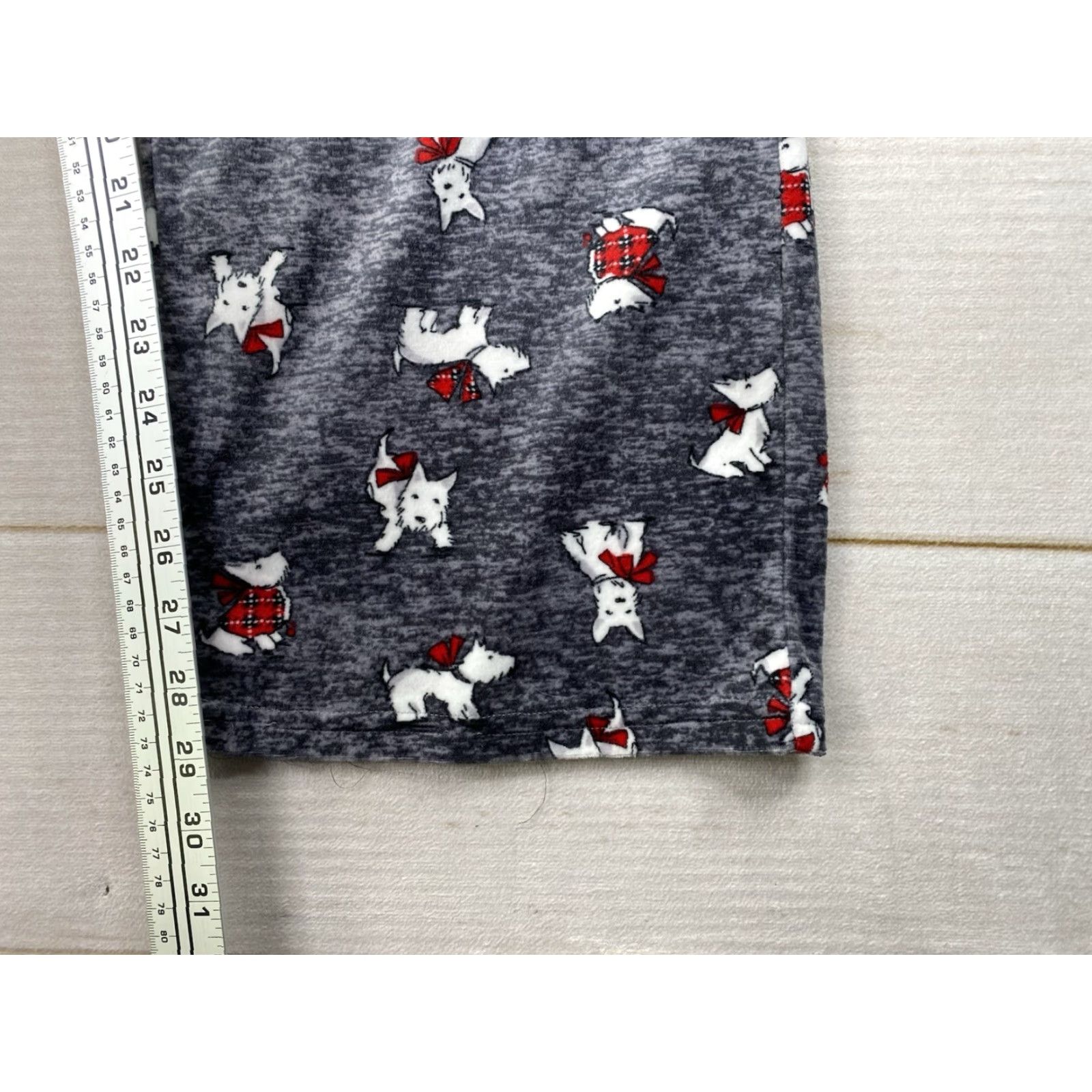 Vintage Sleep Sense Nautica Pajama Pants XL Red Scottie Dog Fleece Winter Women Size 40" / US 18 - 6 Thumbnail
