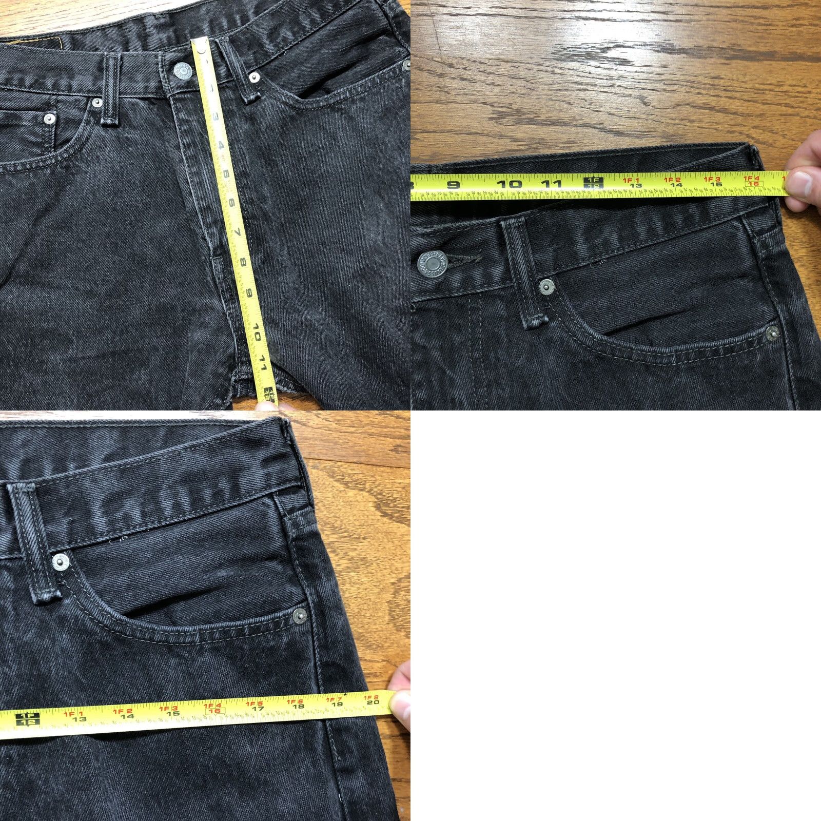 Levi's Levi's 505 Straight Jeans Mens 32x31 Denim Black 5-Pocket Zip Regular Fit Belt Loops Dark Wash Western Cowboy 80s 90s USA Size US 32 / EU 48 - 9 Thumbnail