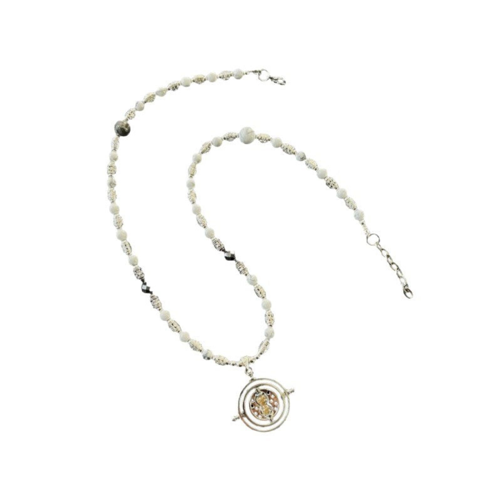 Jewelry White Bead Hourglass Necklace | Vintage Handcraft Street Size ONE SIZE - 5 Thumbnail