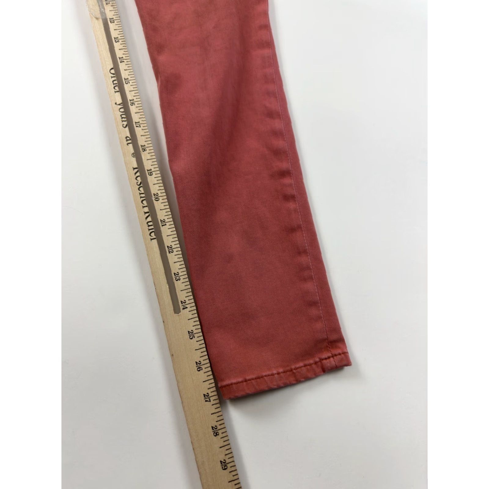 Vintage AG Adriano Goldschmied Jeans Womens 26 Red The High Rise Abby Ankle Skinny Size 26" / US 2 / IT 38 - 7 Thumbnail