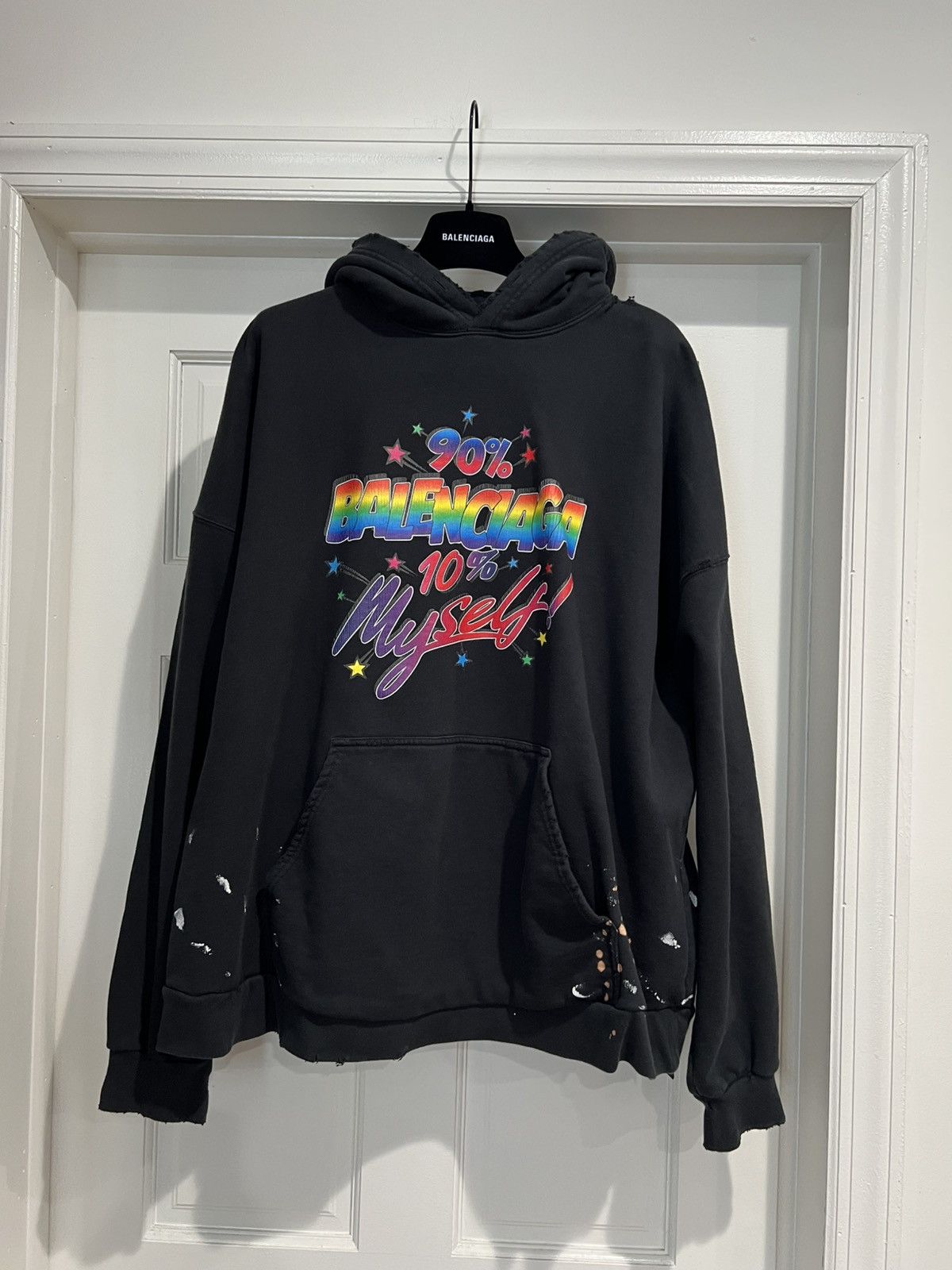 balenciaga 22aw 90/10 hoodie パーカー BALENCIAGA 22AW 90/10 hoodie size 2 ブラック
