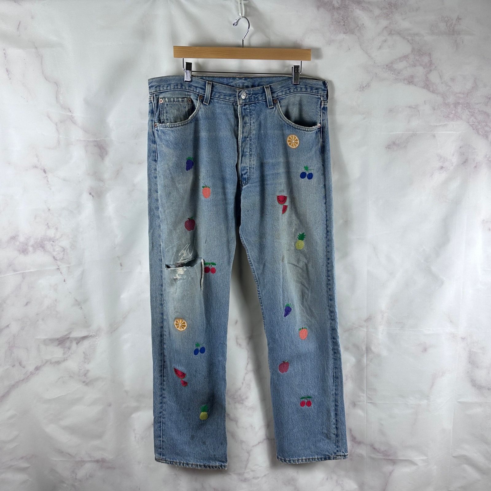 Levi's Sean Wotherspoon Vintage Reworked Fruit Denim Size US 38 / EU 54 - 1 Thumbnail