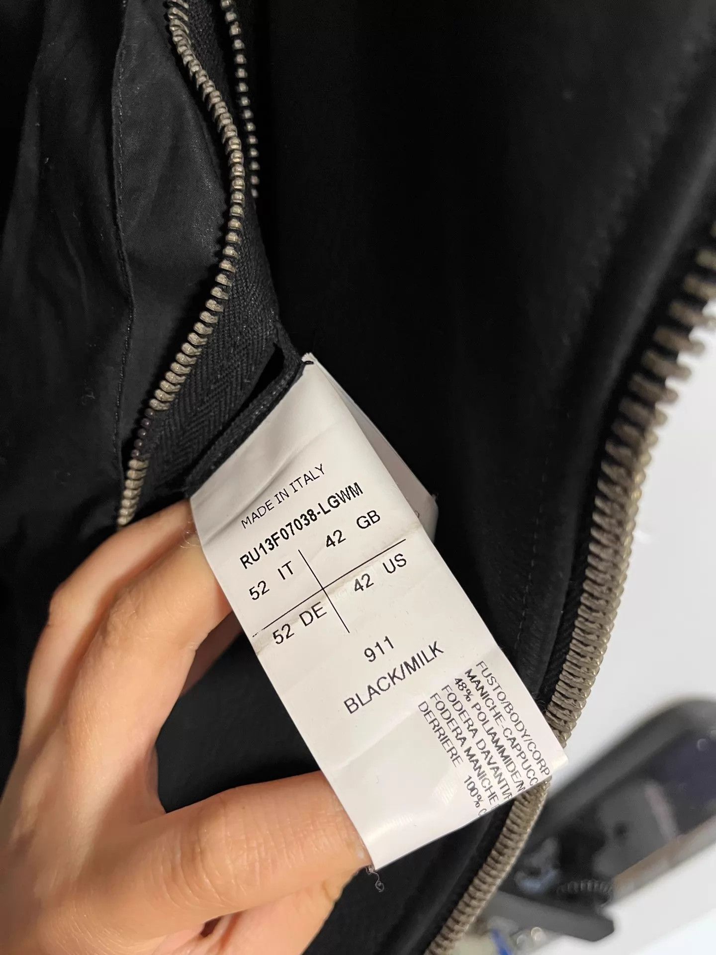 Rick Owens Rick Owens 13 Black White Colorblock Leather Jacket IT52 Size US L / EU 52-54 / 3 - 3 Thumbnail