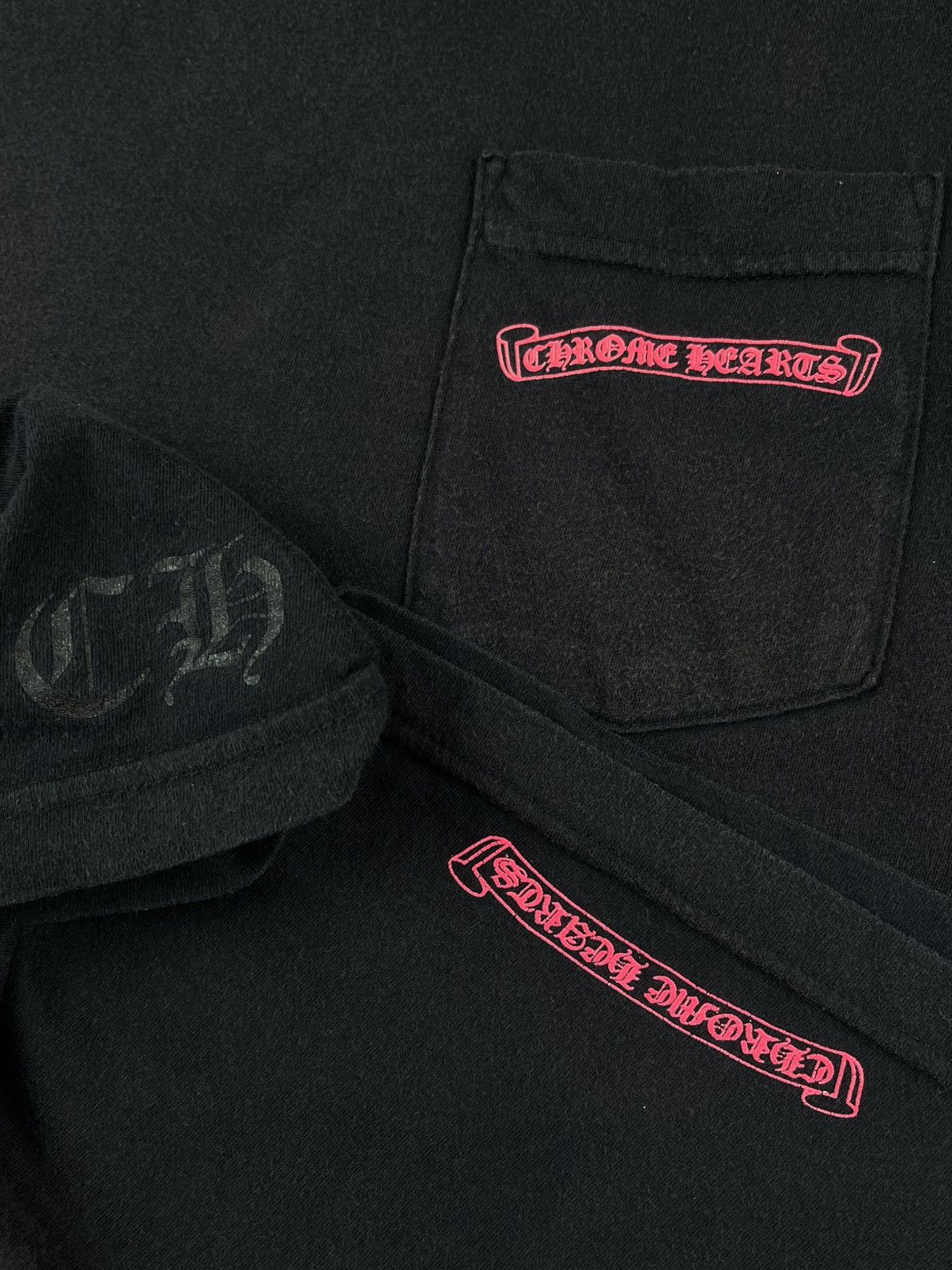 Chrome Hearts Chrome Hearts Made In Hollywood Pink Logo Pocket Tshirt Size US M / EU 48-50 / 2 - 3 Thumbnail