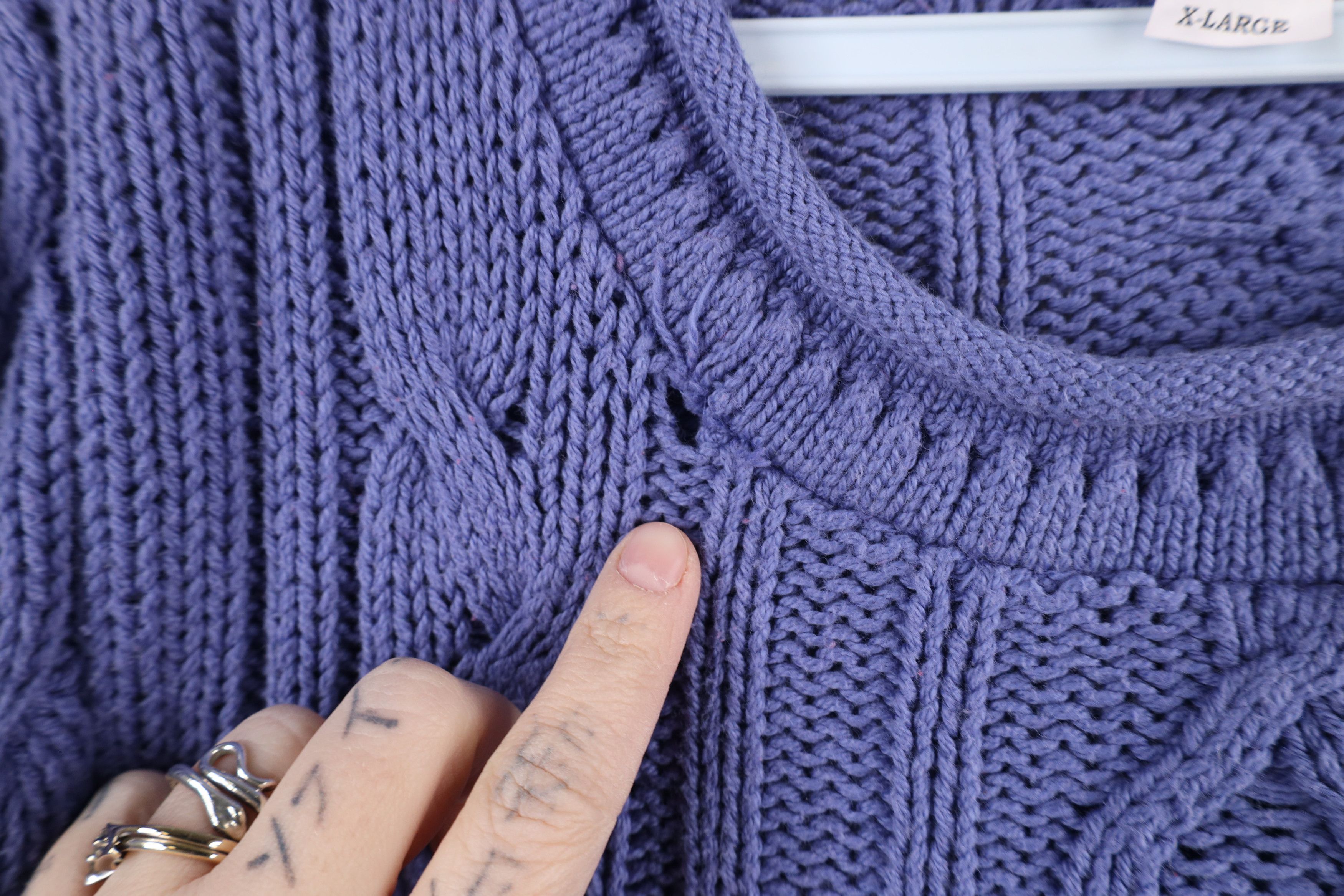 Vintage Vintage 90s Streetwear Cable Knit Fisherman Sweater USA Size XL / US 12-14 / IT 48-50 - 7 Thumbnail