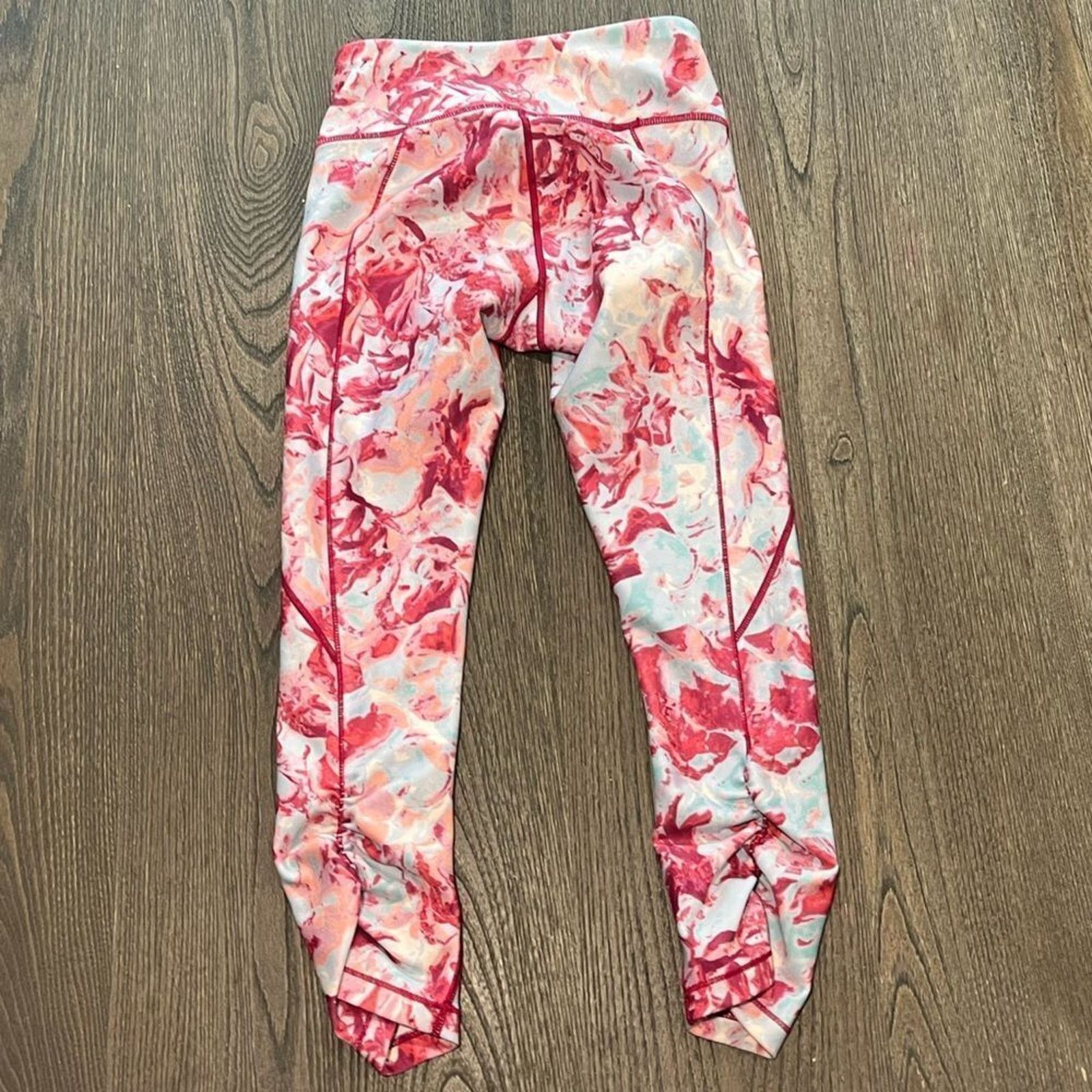 Vintage Calia by Carrie Underwood Pink Blue Floral 23" Leggings Sz S Size 25" / US 0 / IT 36 - 8 Thumbnail