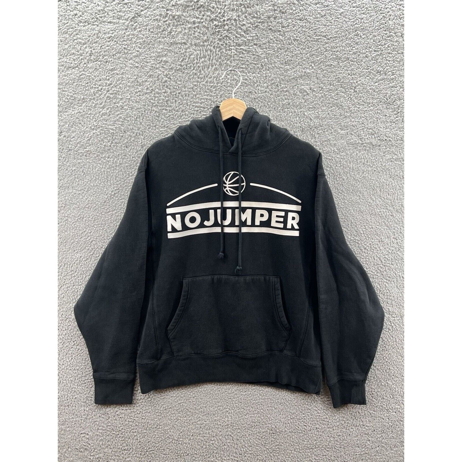 No Jumper No Jumper Hoodie Black Long Sleeve Thick Fleece Pullover Grailed