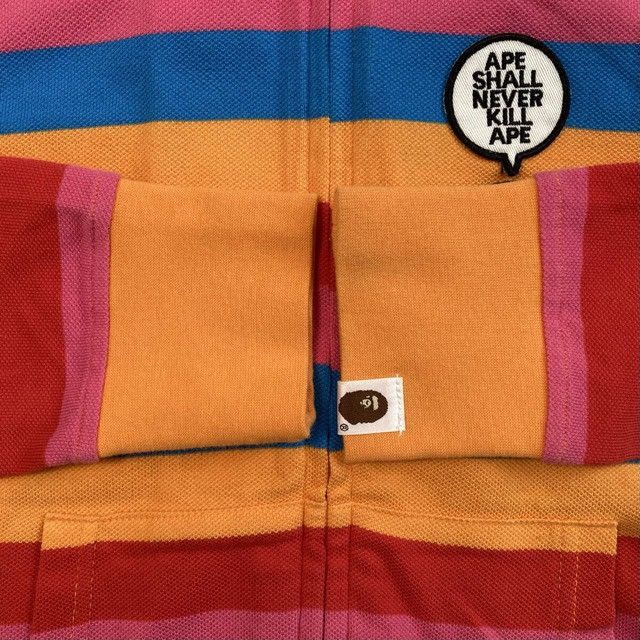 Bape BAPE Milo Border Cotton Pique Zip Hoodie a bathing ape NIGO Size US S / EU 44-46 / 1 - 7 Thumbnail