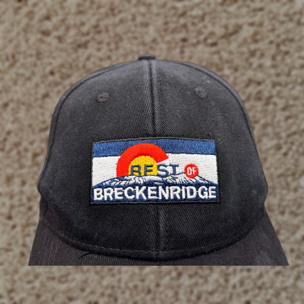 Vintage Breckenridge Hat Cap Adjustable OS Cotton Blend Adult Black Baseball Cap Men Brand Breckenridge Size ONE SIZE - 1 Thumbnail