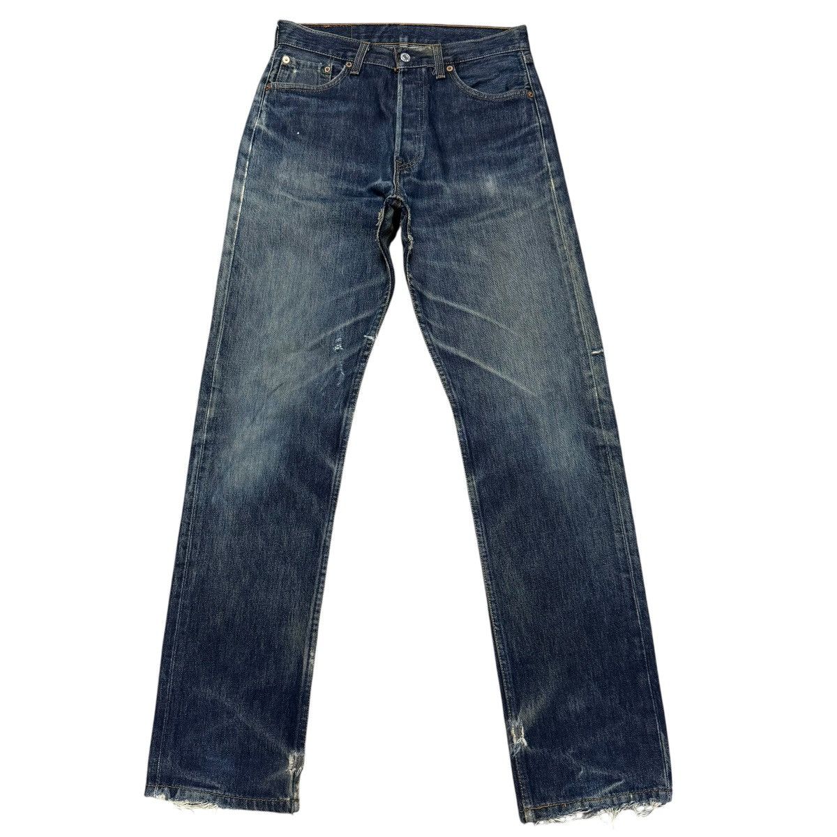 Levi's Vintage Levis 501 Thrashed Jeans Size US 28 / EU 44 - 2 Thumbnail