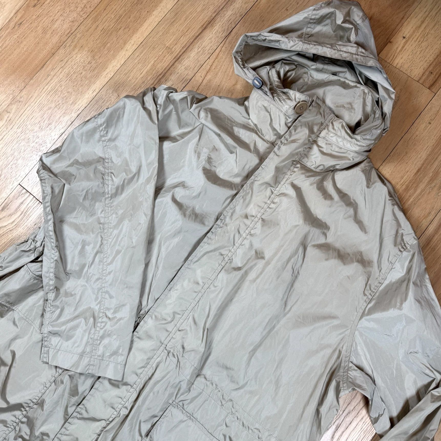 Ralph Lauren VTG Ralph Lauren Trench Coat Mens XL Beige Nylon Long Lightweight Hooded Coat Size US XL / EU 56 / 4 - 2 Thumbnail