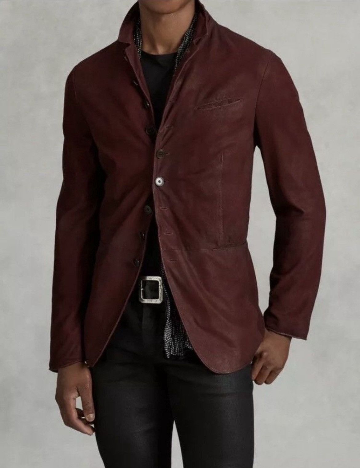 John Varvatos Woodward Multibutton Suede Jacket EU 50 USA 40 Size US M / EU 48-50 / 2 - 1 Thumbnail