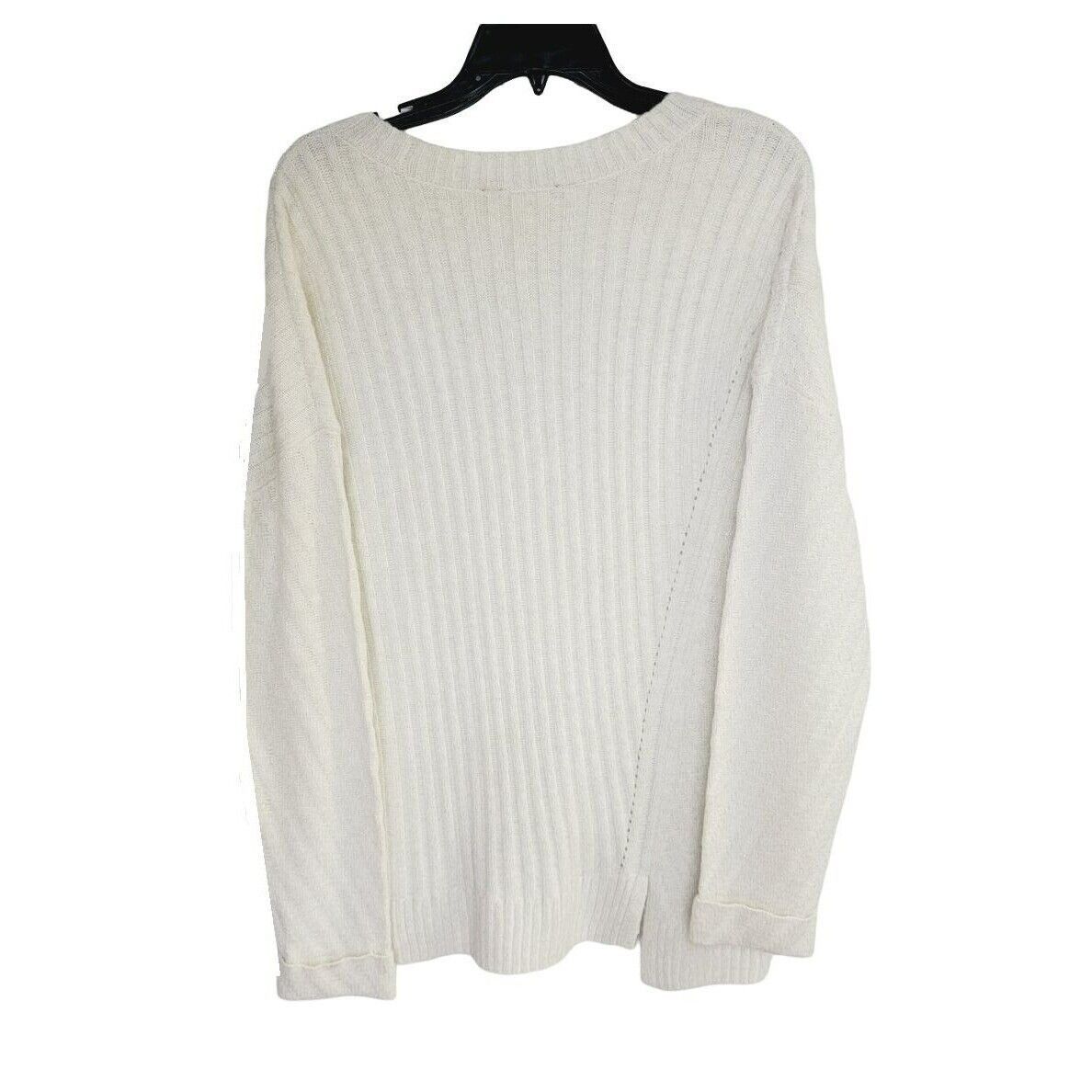 Other ❤️Knit Sweater Asymmetrical-Hem Sz L Womens Cream with Littl Size L / US 10 / IT 46 - 4 Thumbnail