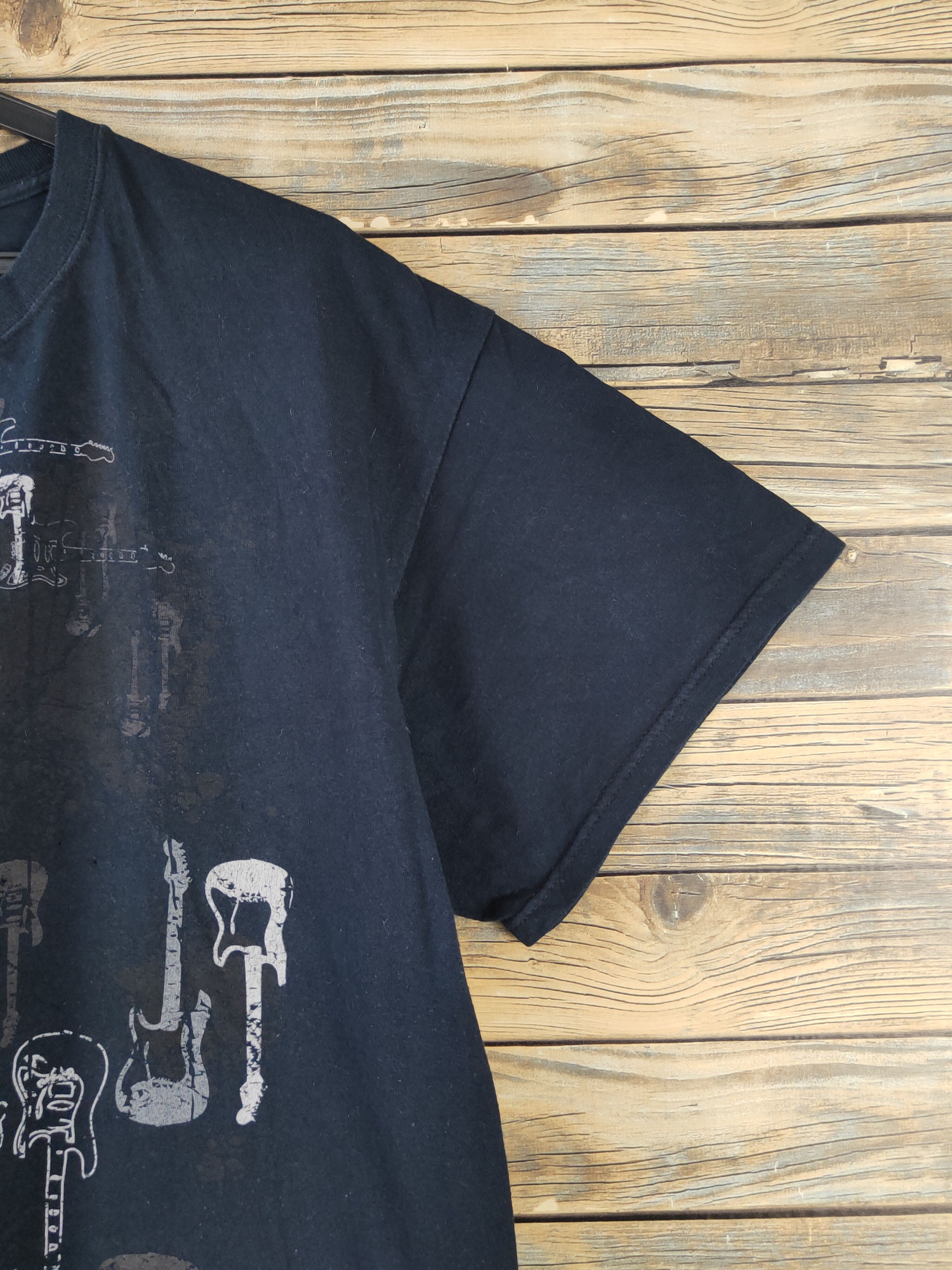 Japanese Brand DL Guitar Navy Short Sleeve T-shirt #2087 Size US XL / EU 56 / 4 - 6 Thumbnail