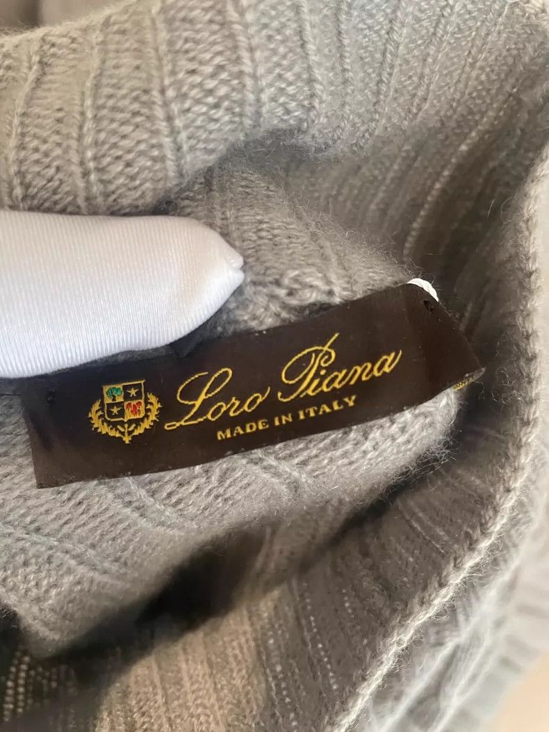 Loro Piana LORO PIANA Dark grey cashmere sweater dress Size L / US 10 / IT 46 - 4 Thumbnail