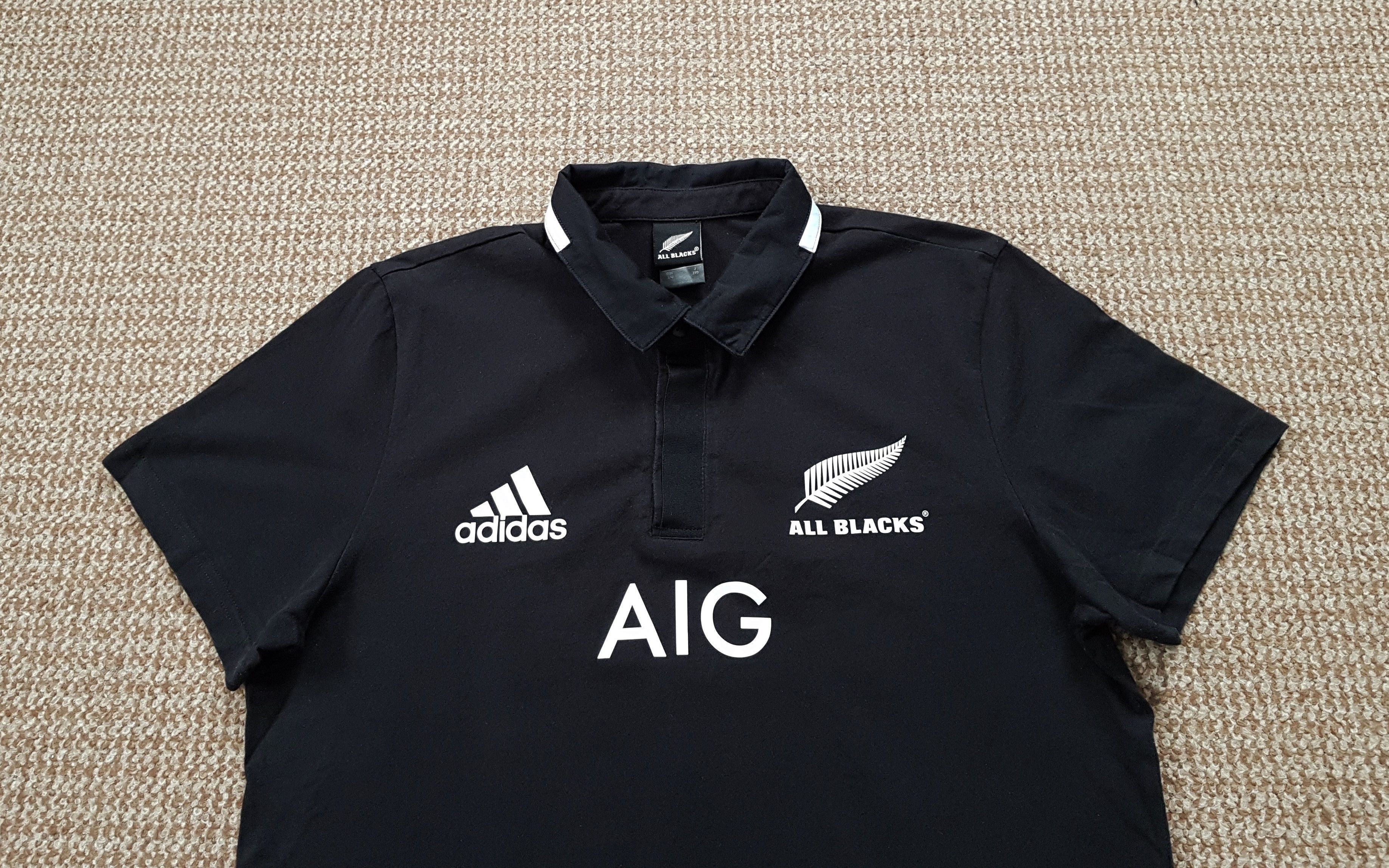 Adidas Adidas All Blacks New Zealand Rugby Polo Shirt World Cup L Size US L / EU 52-54 / 3 - 2 Thumbnail